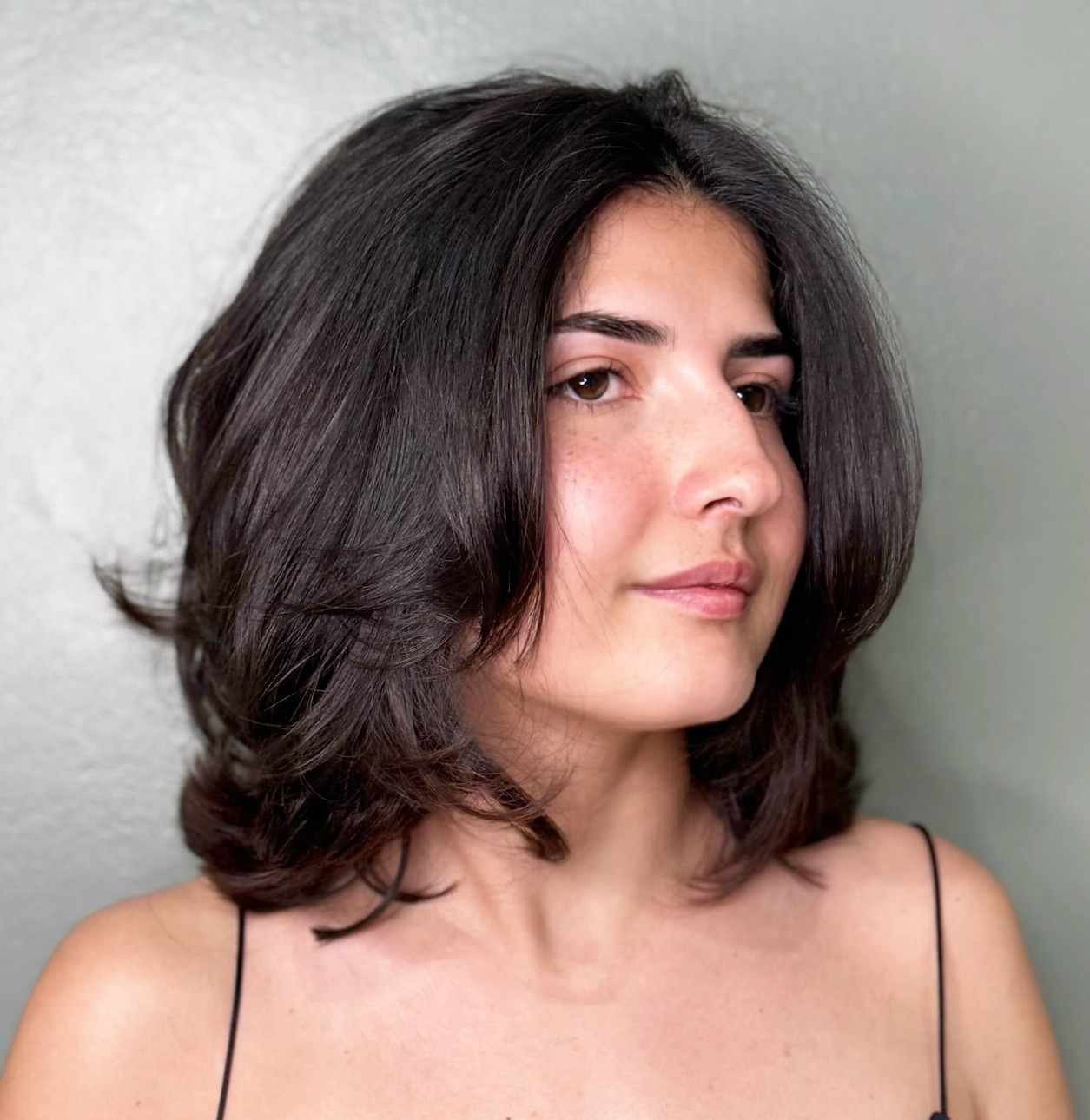 Long Layers in a Shoulder-Length Bob