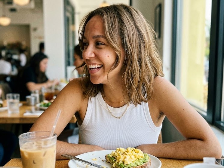 Textured Lob With Face-Framing Pieces Around the Cheeks