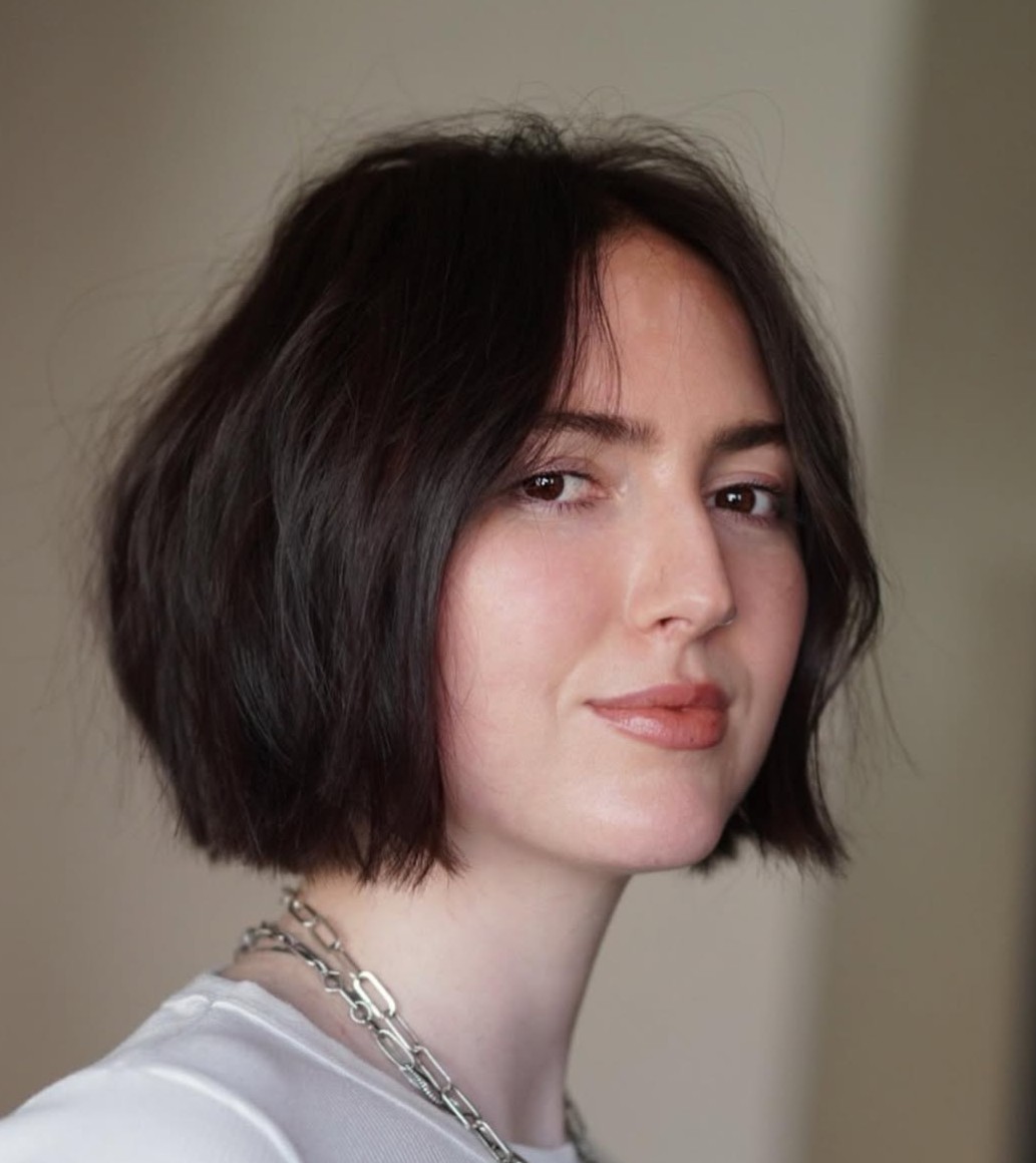 Heavily Layered Chin-Length Bob