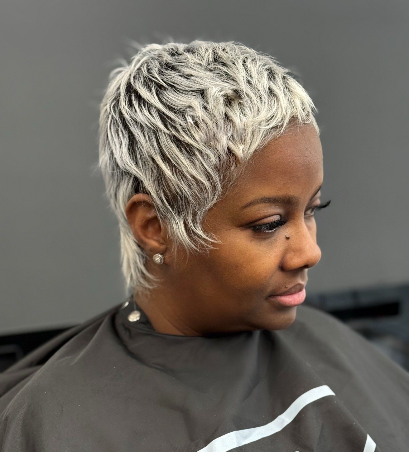 Platinum Pixie with Dark Root Shadow
