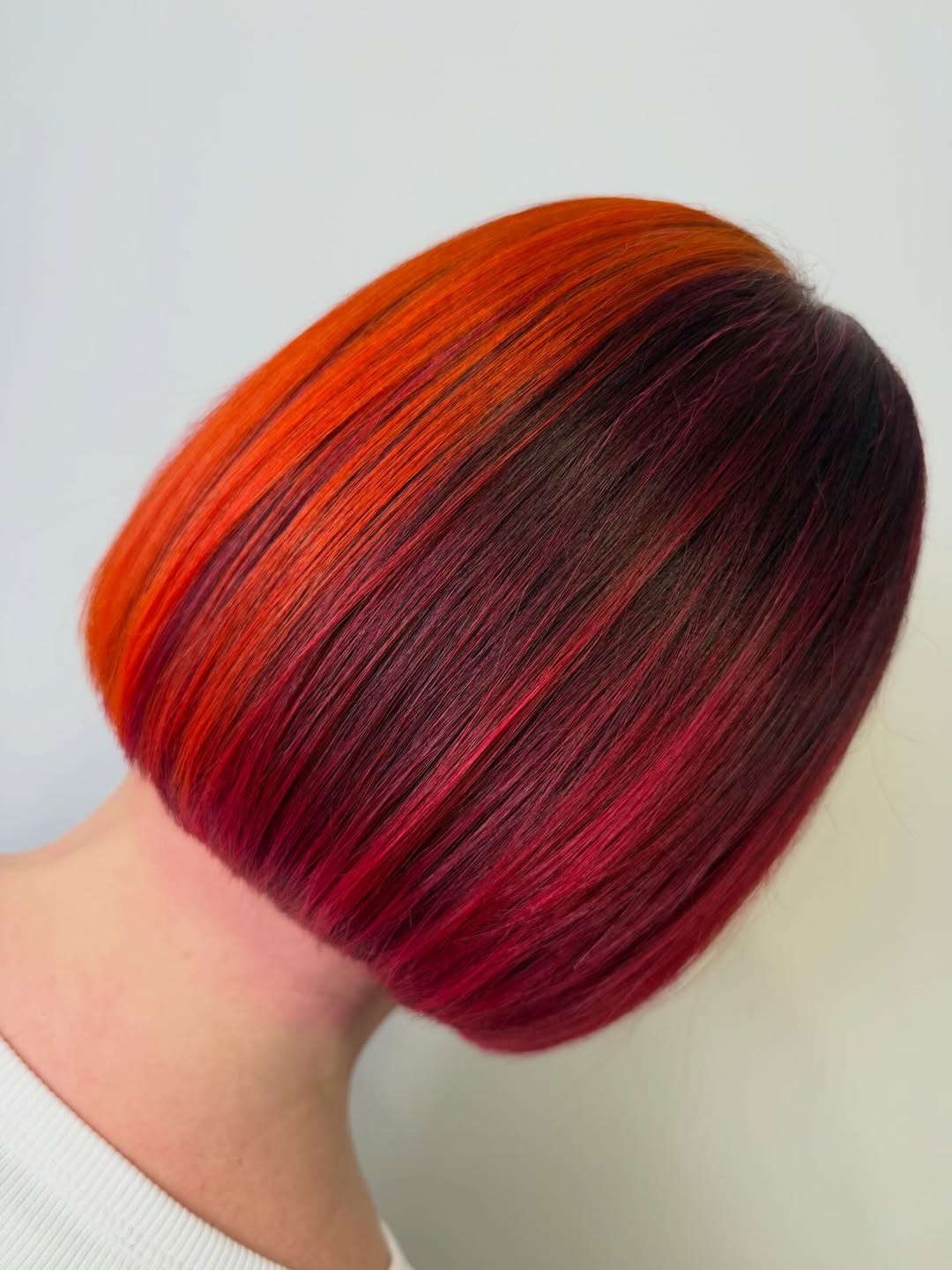 Blunt Bob with Bold Color