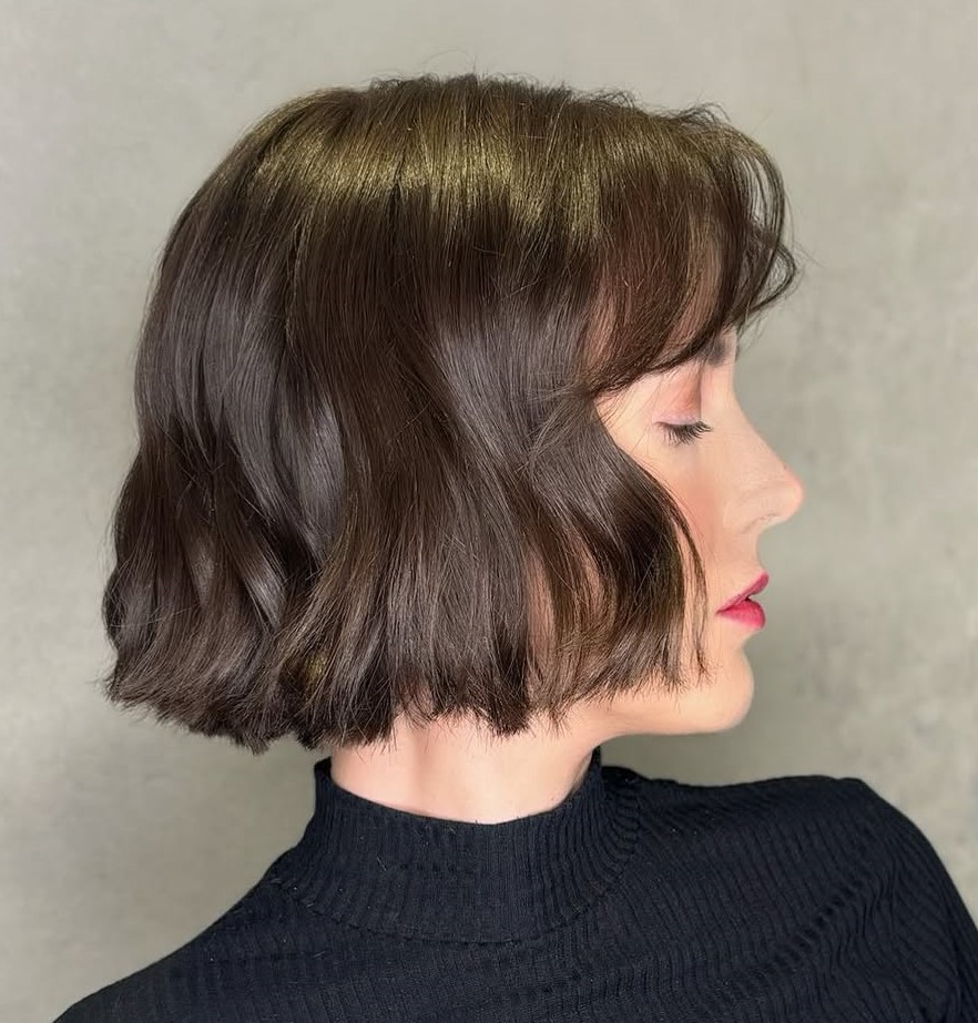 Chin-Length Wavy Bob