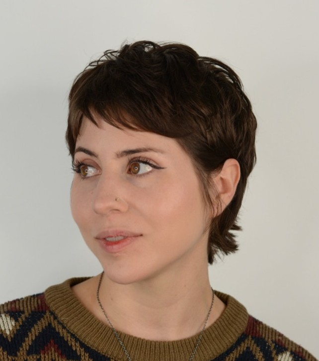 Messy Textured Pixie with Volume at the Top