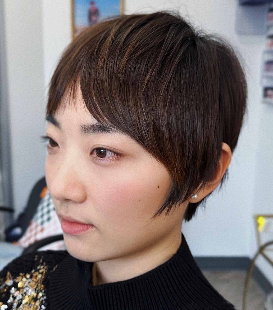 Straight and Sleek Long Pixie