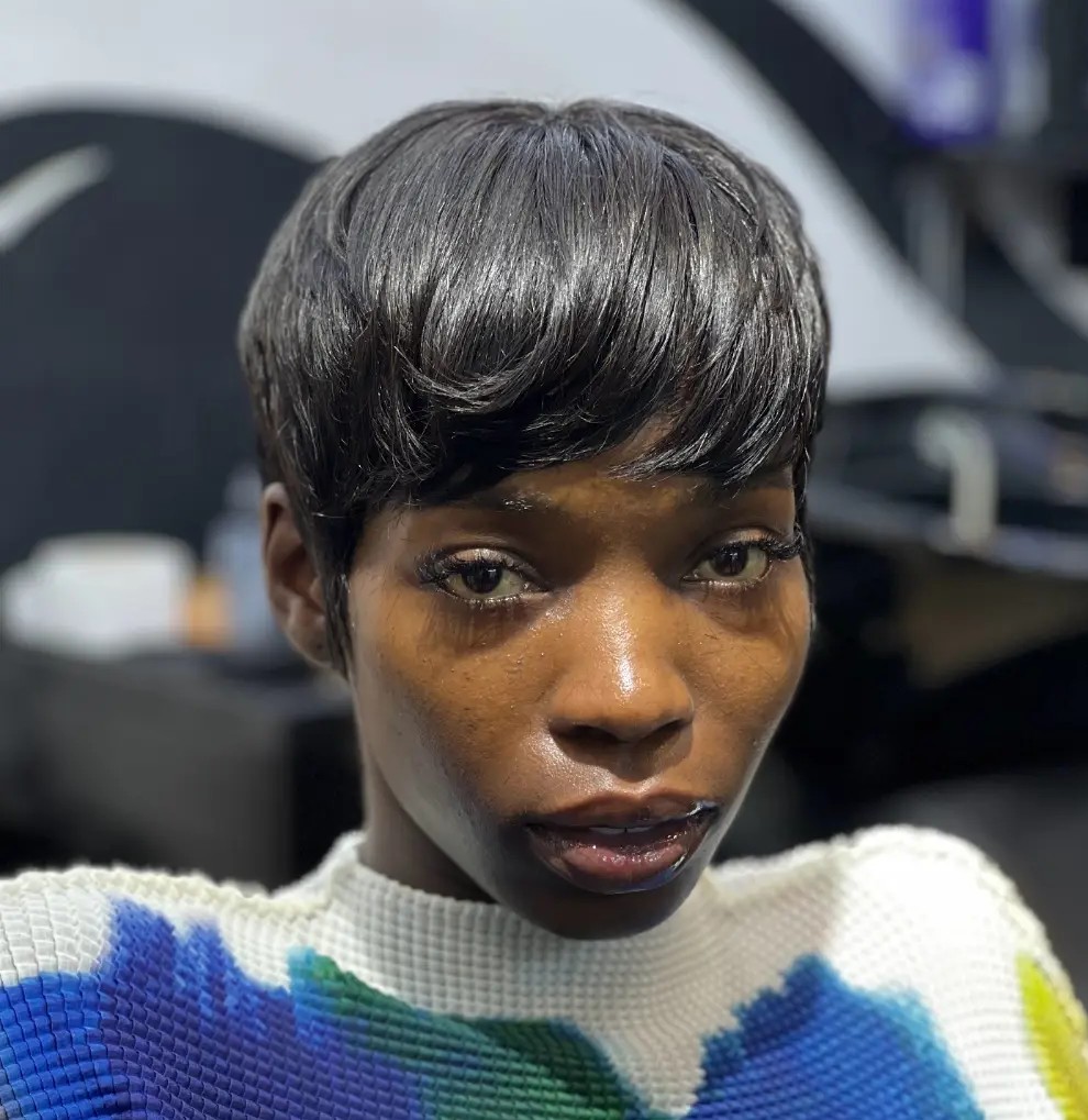 Relaxed Pixie for Chemically Treated Hair