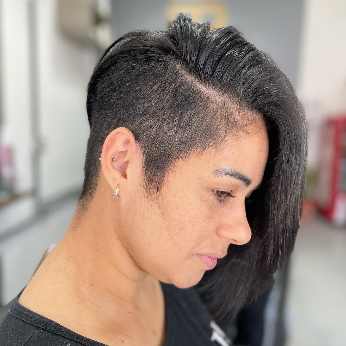 Shaved Side with Floppy Top