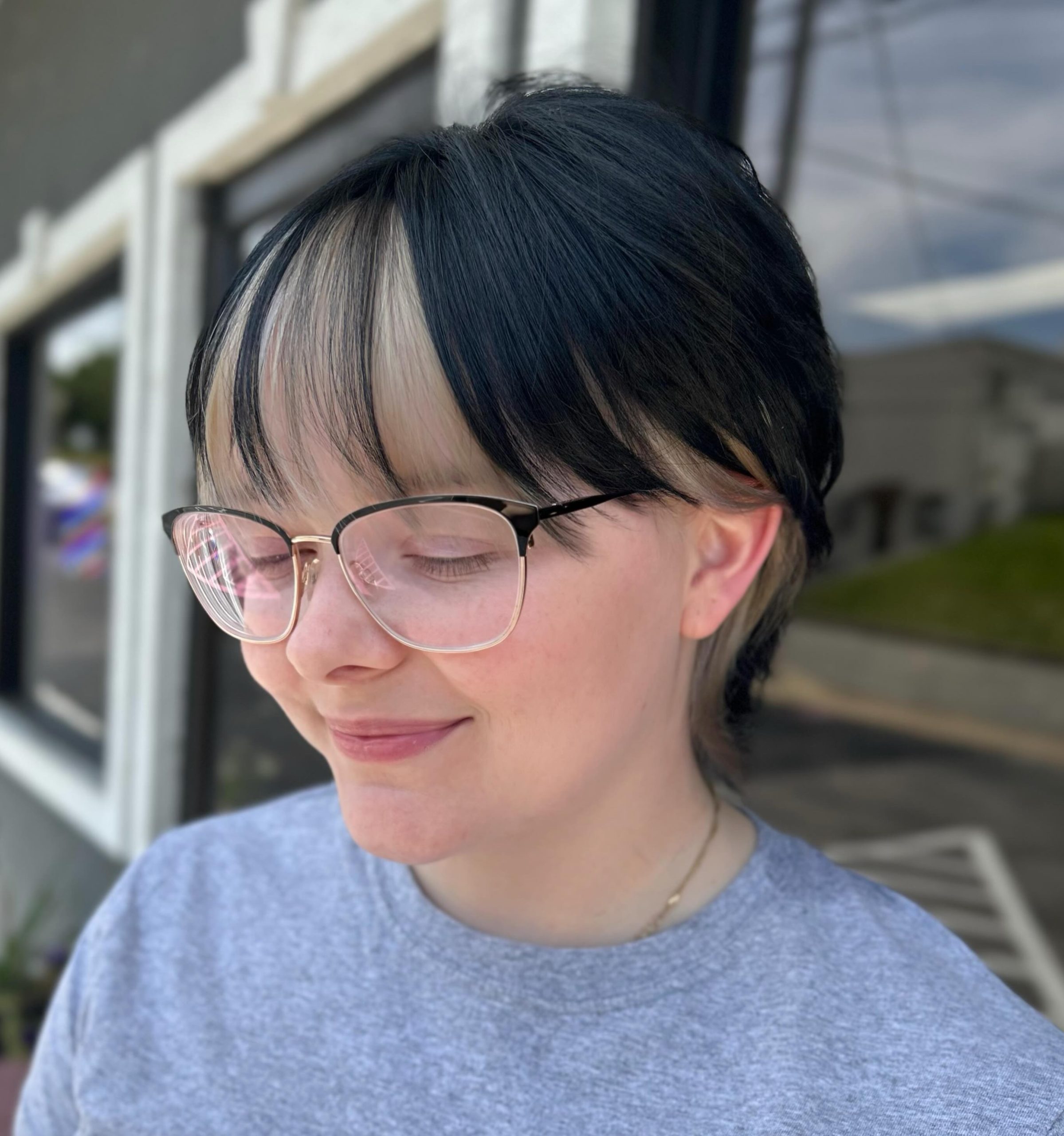 Two-Tone Split Color Pixie