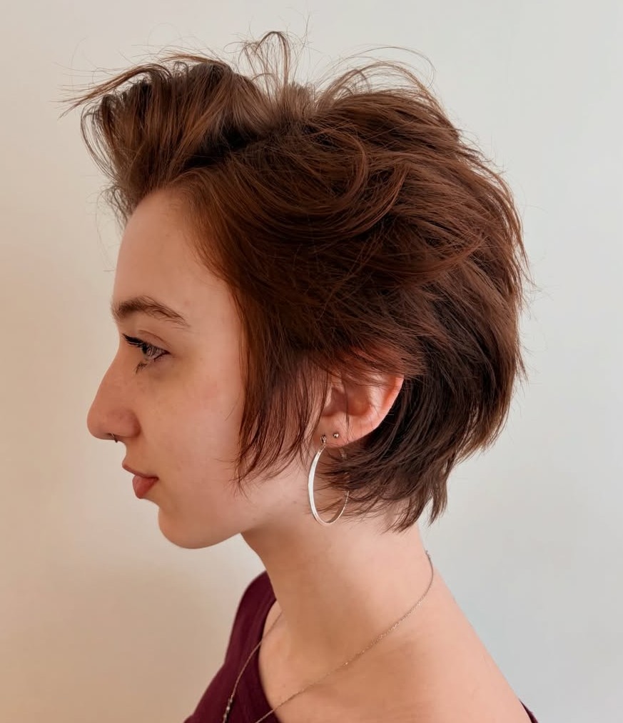 Bold and Edgy Long Pixie Haircut Variations