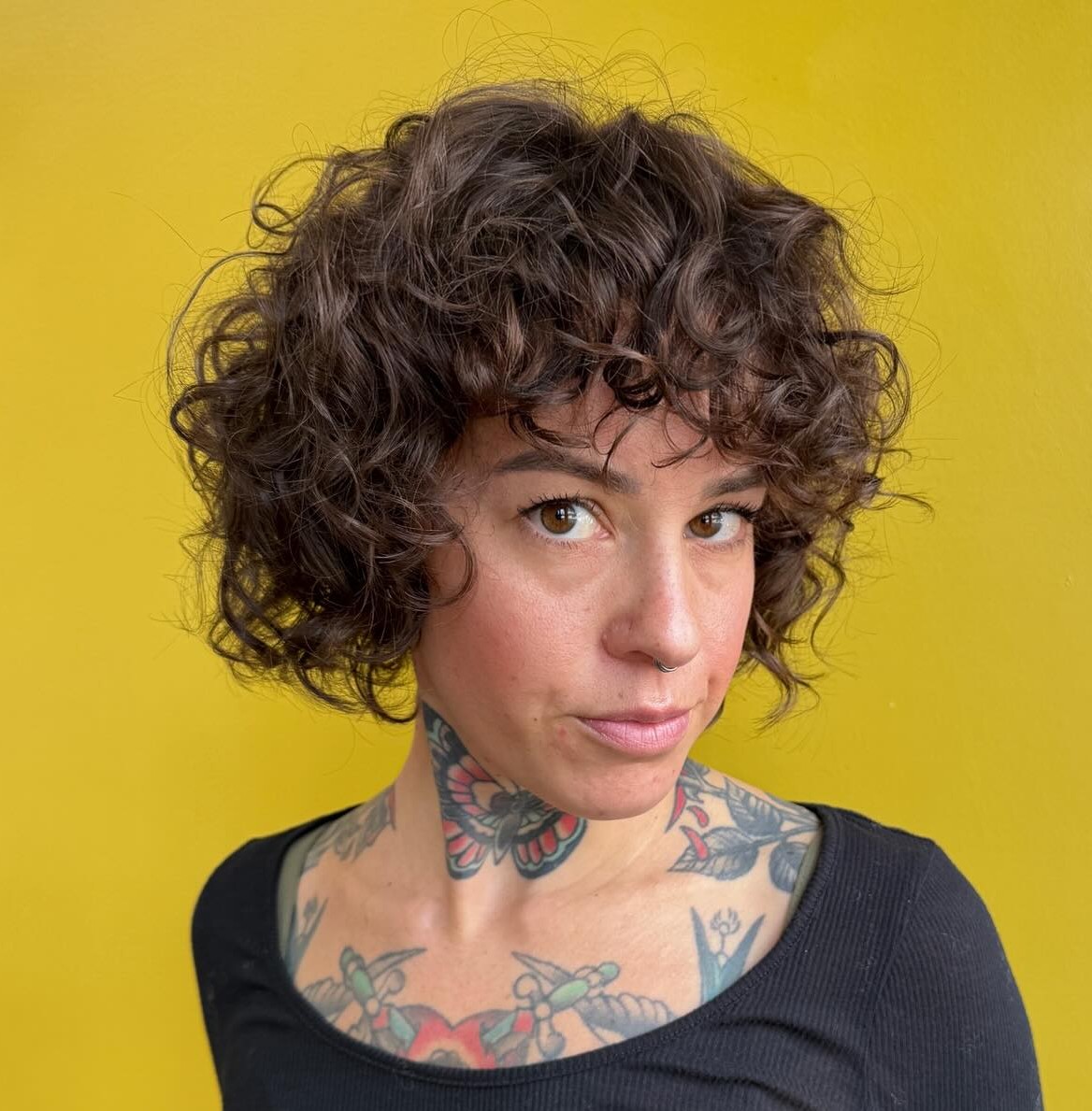 Wavy And Curly Short Bobs