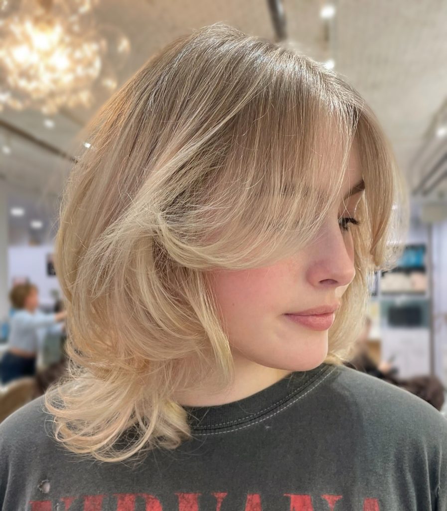 Razor-Cut Layers with Texture on Medium Hair