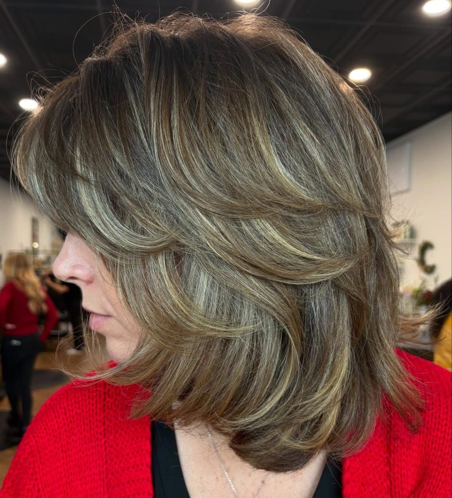 Stylist Consultation for a Medium Layered Haircut with Reference Photos and Sectioning