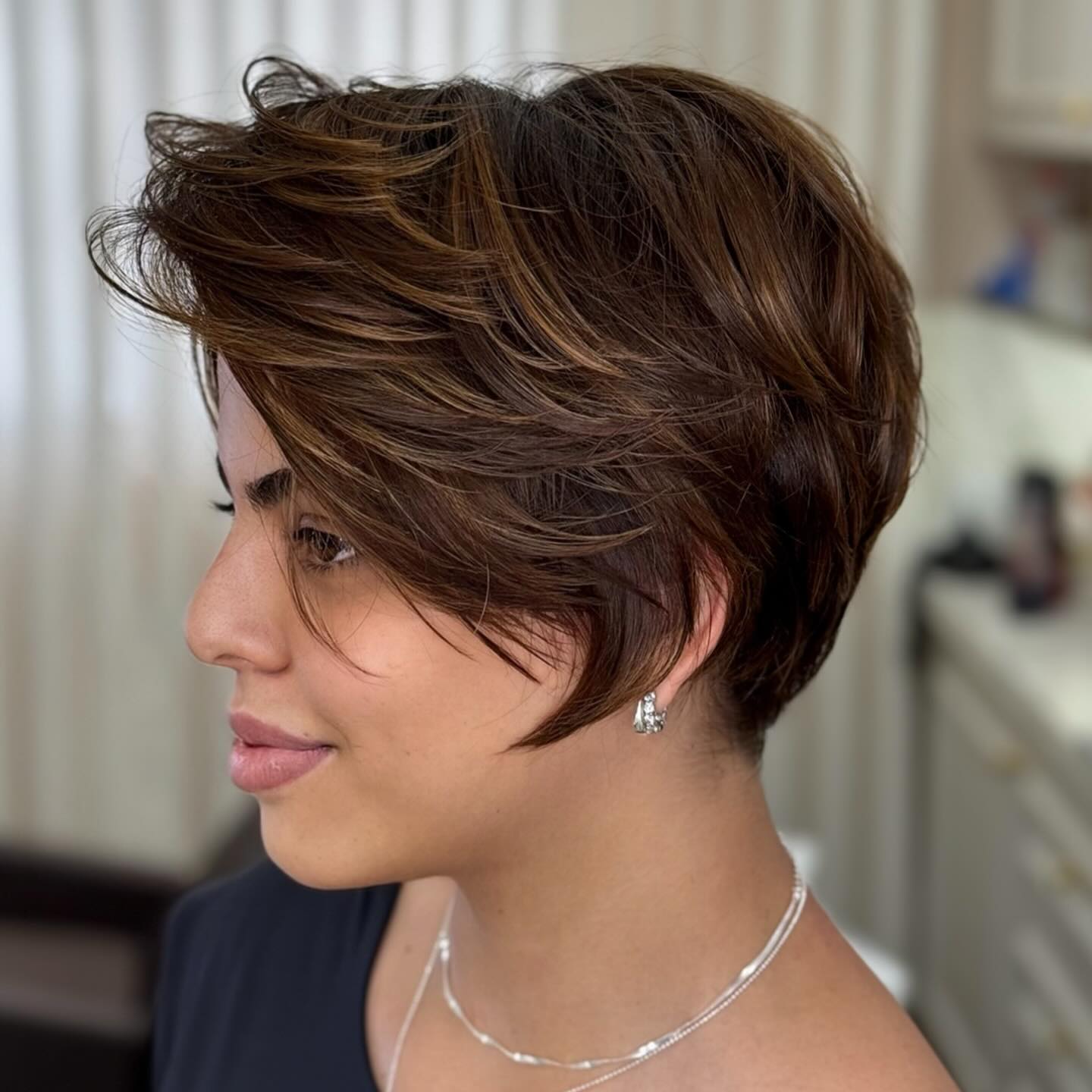 Side-Swept Fringe with Graduated Back