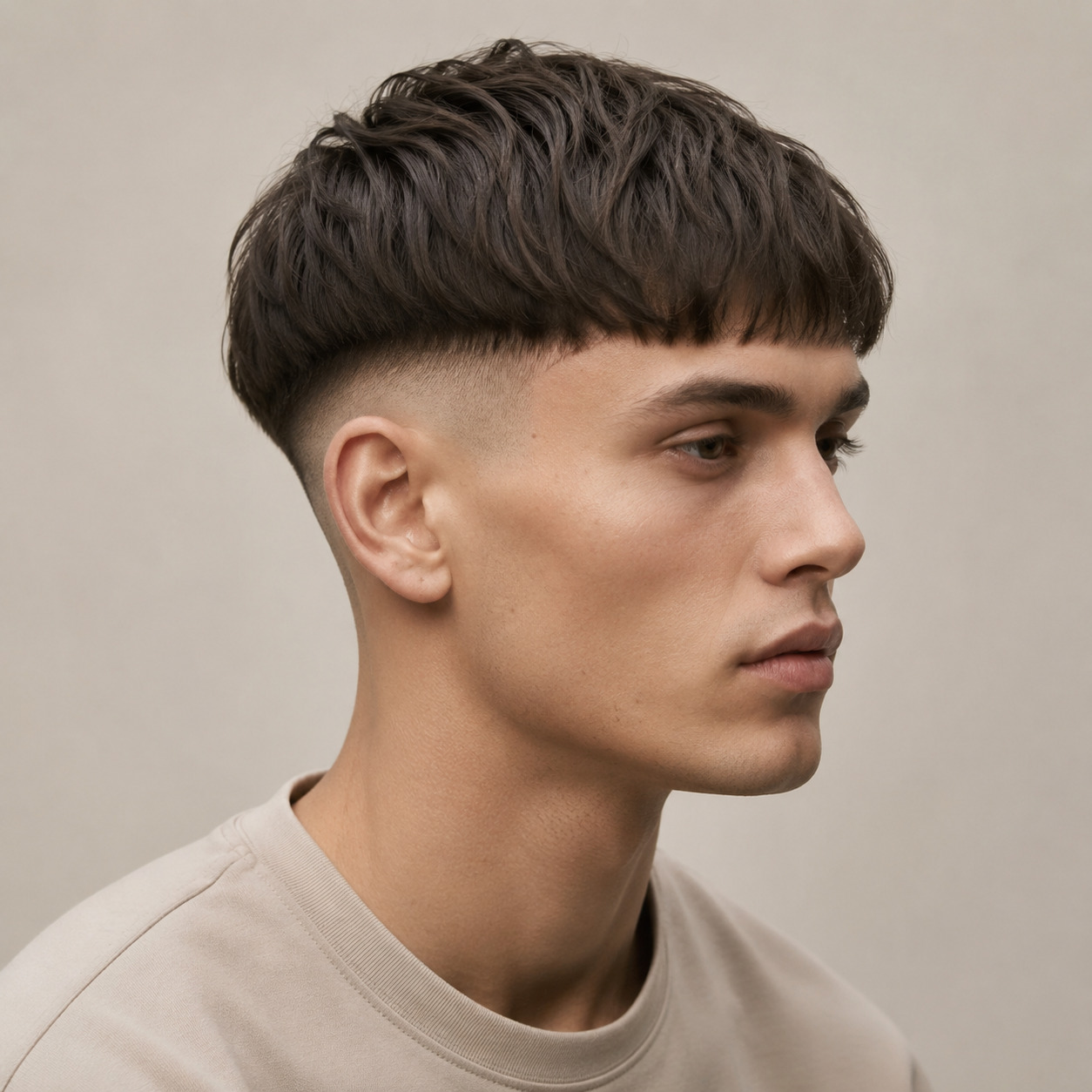 Undercut and Faded Bowl Cuts Men