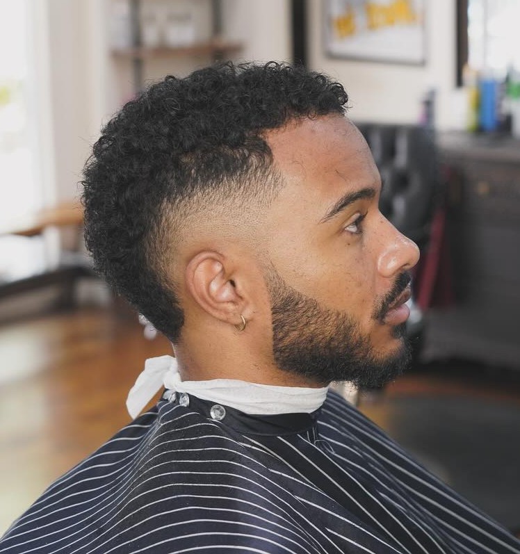 Natural Mohawk with High Taper Sides