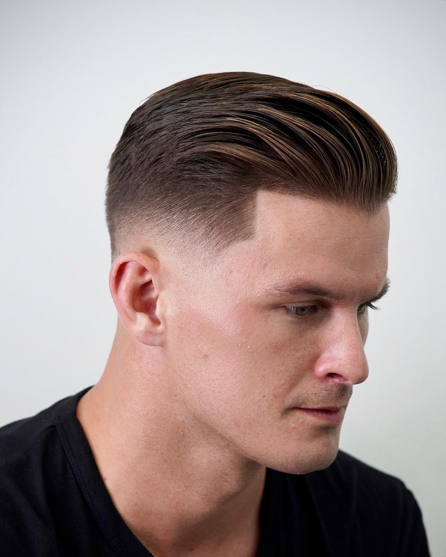 Pompadour with High Taper Fade