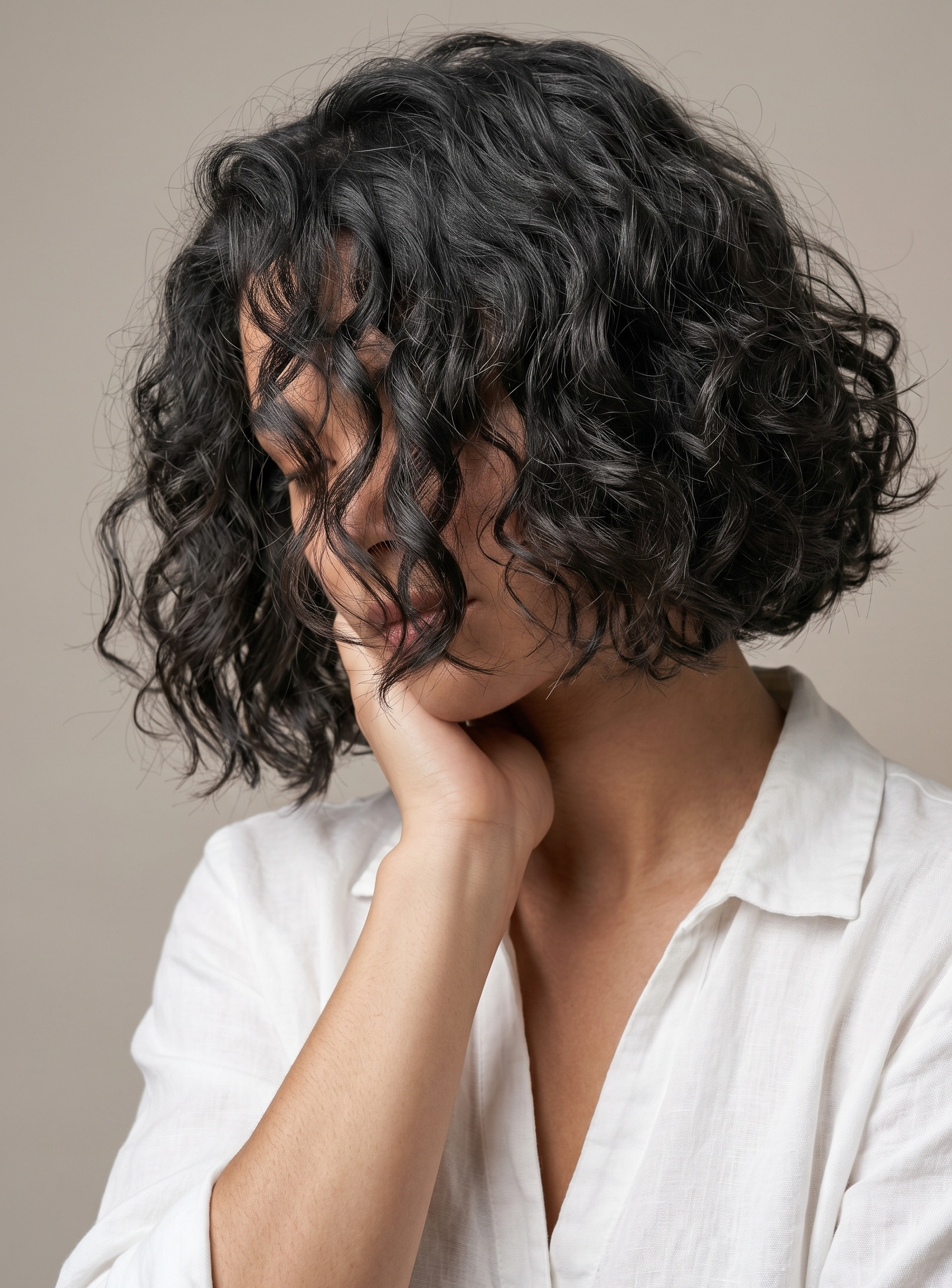 Layered Bob For 2B Hair Type Waves