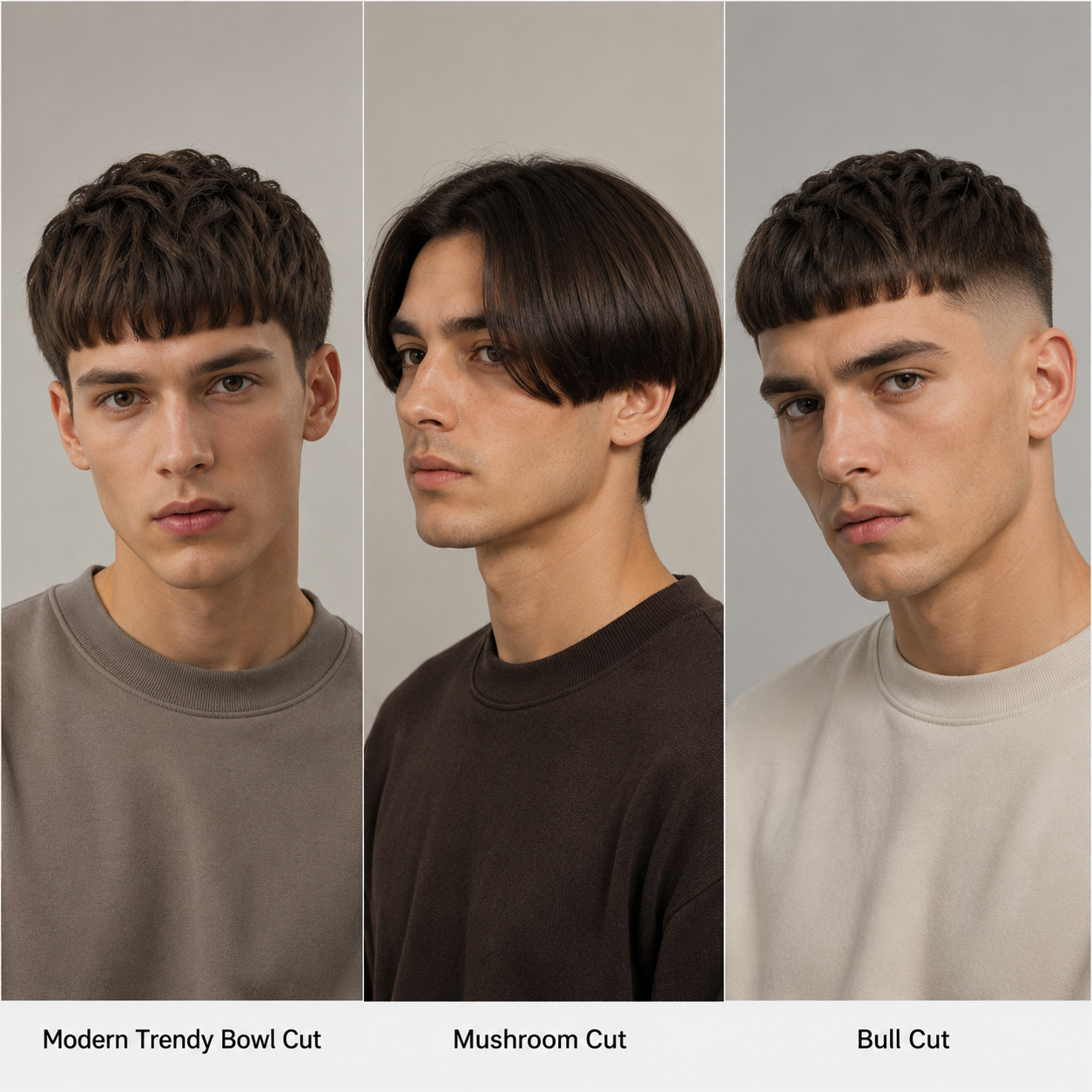 Bowl Cut vs Mushroom Cut vs Bull Cut Men