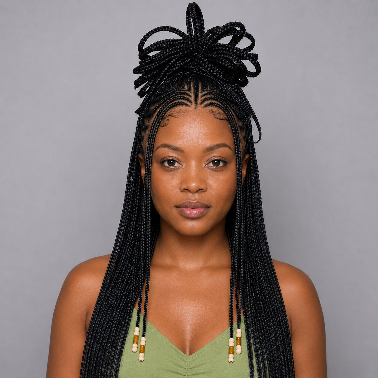 Clean Half-Up Style With Defined Natural Curls