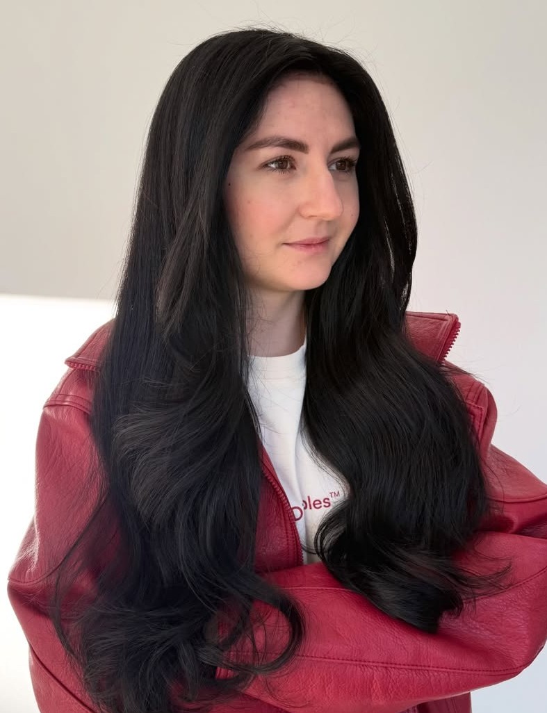 Extremely Long and Thick Shiny Black Hair with Subtle Internal Layering