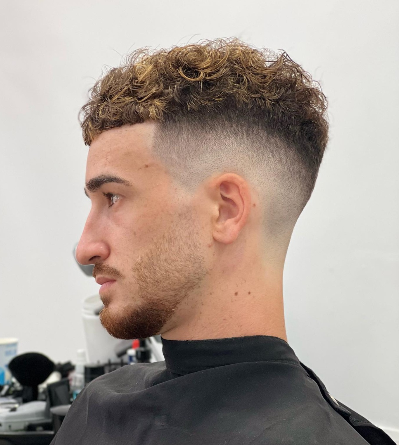 Curly Crop High Taper