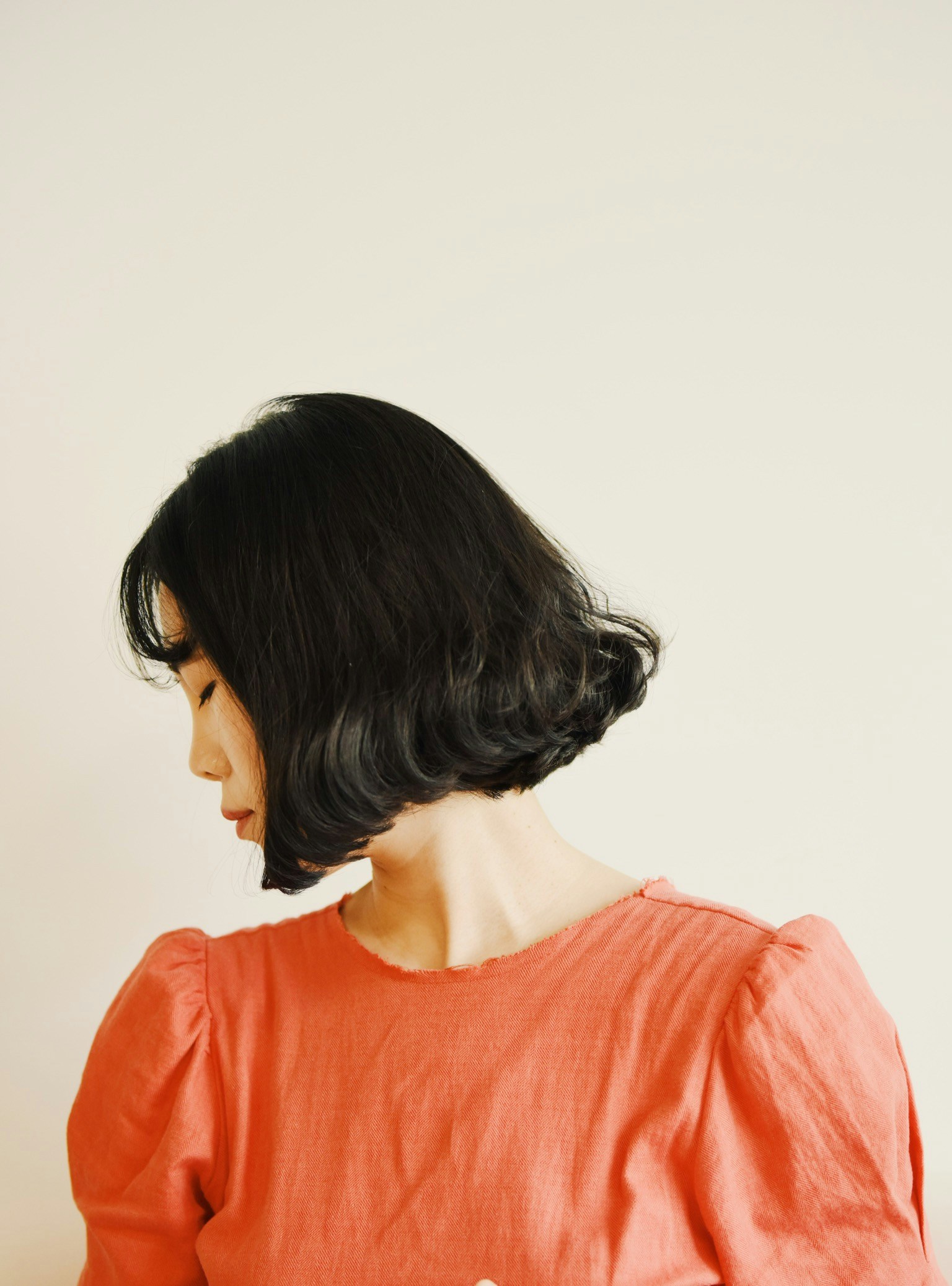 Undone Bob Haircut — Piecey Texture Undone Bob Haircut with Piecey Texture and Soft Ends on Medium Brunette Hair