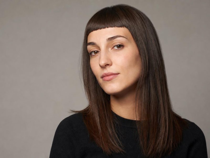 Baby Bangs Micro Fringe Cut High Above the Eyebrows on Dark Brown Hair