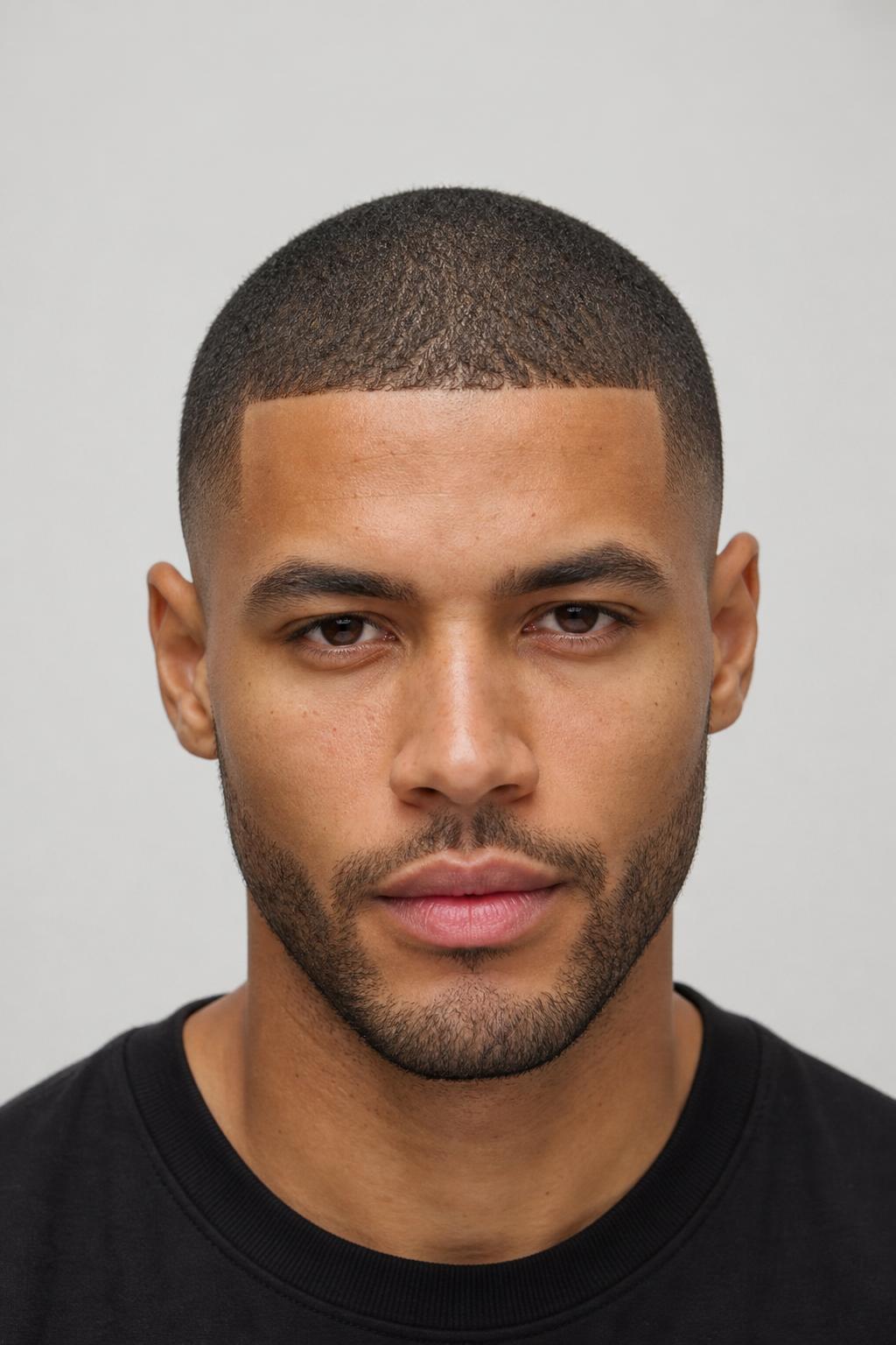 Buzz Taper with a Sharp Squared Line-Up at the Hairline