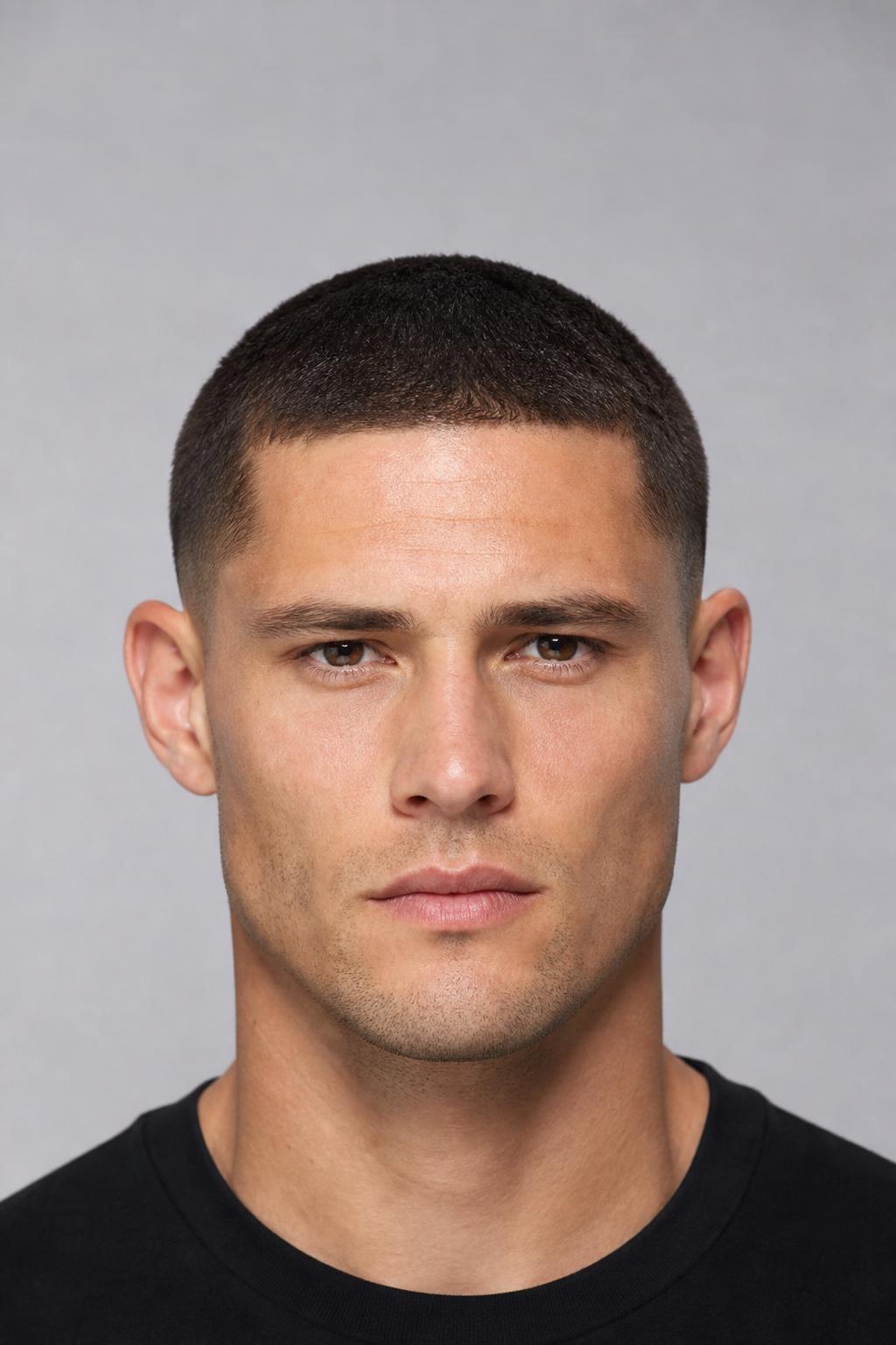 Buzz Taper for a Square Face with a Clean Mid Taper