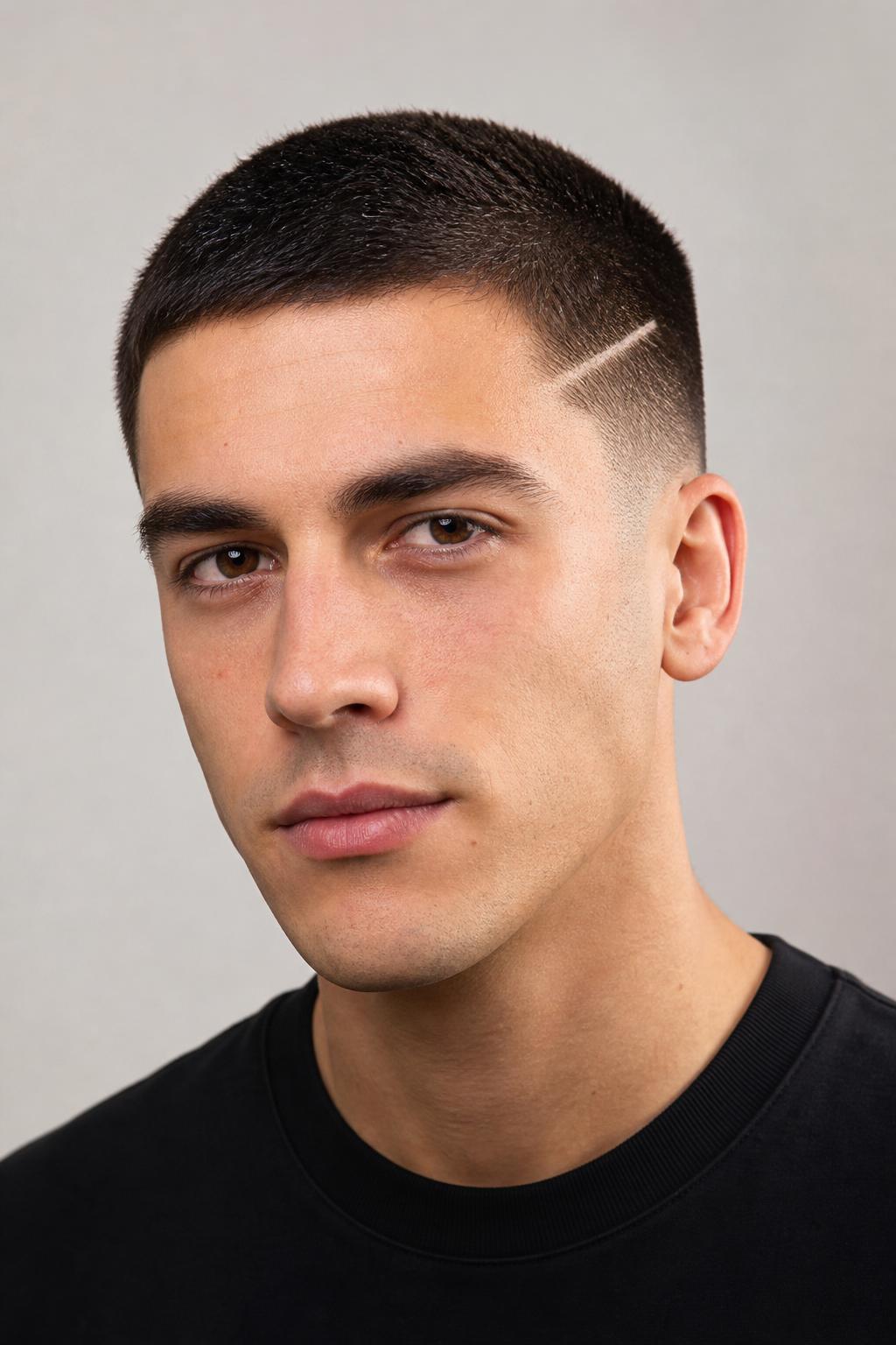 Buzz Taper with a Small Subtle Notch at the Temple