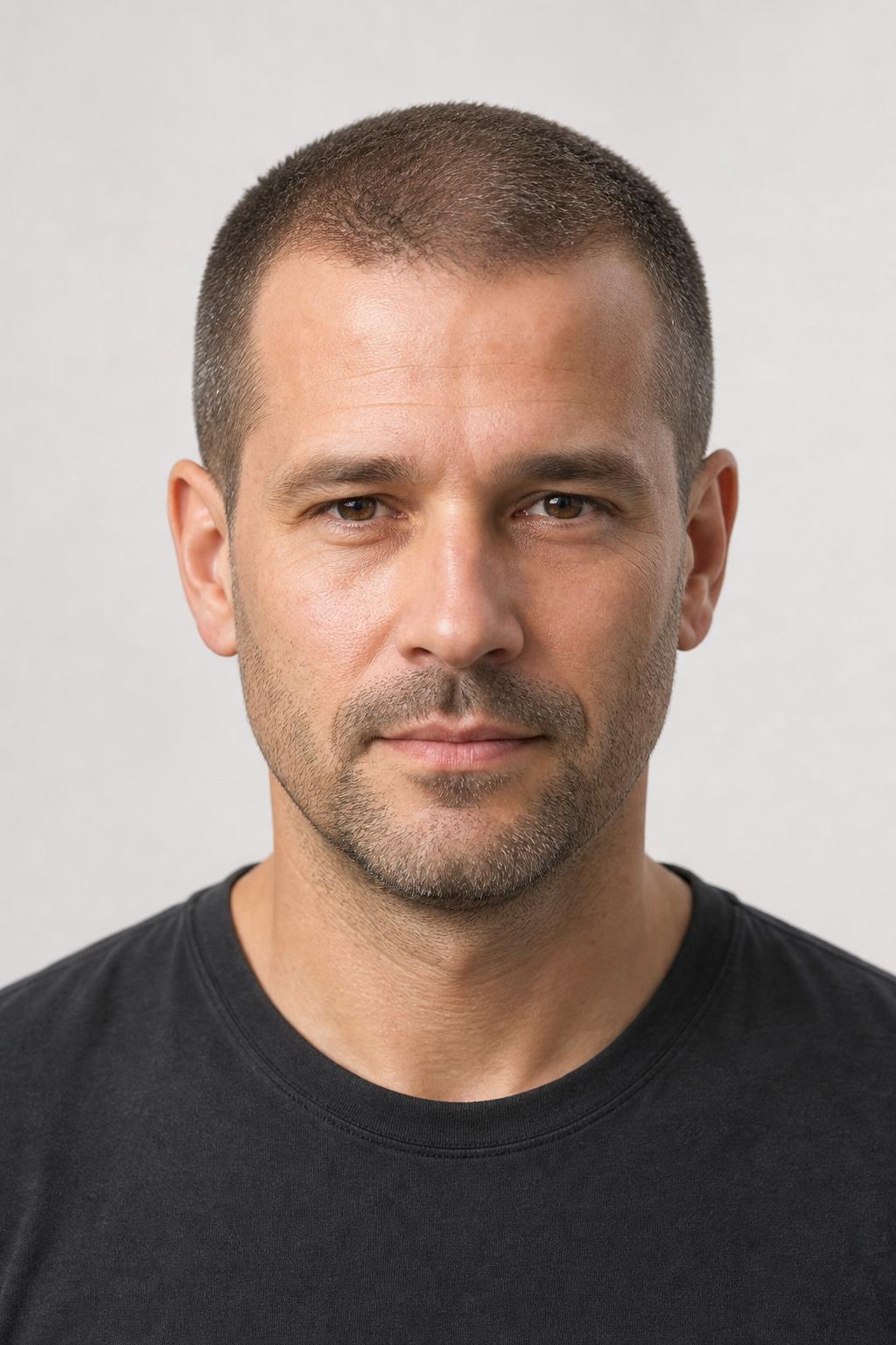 Buzz Taper for Thinning Hair with an Even Short Length