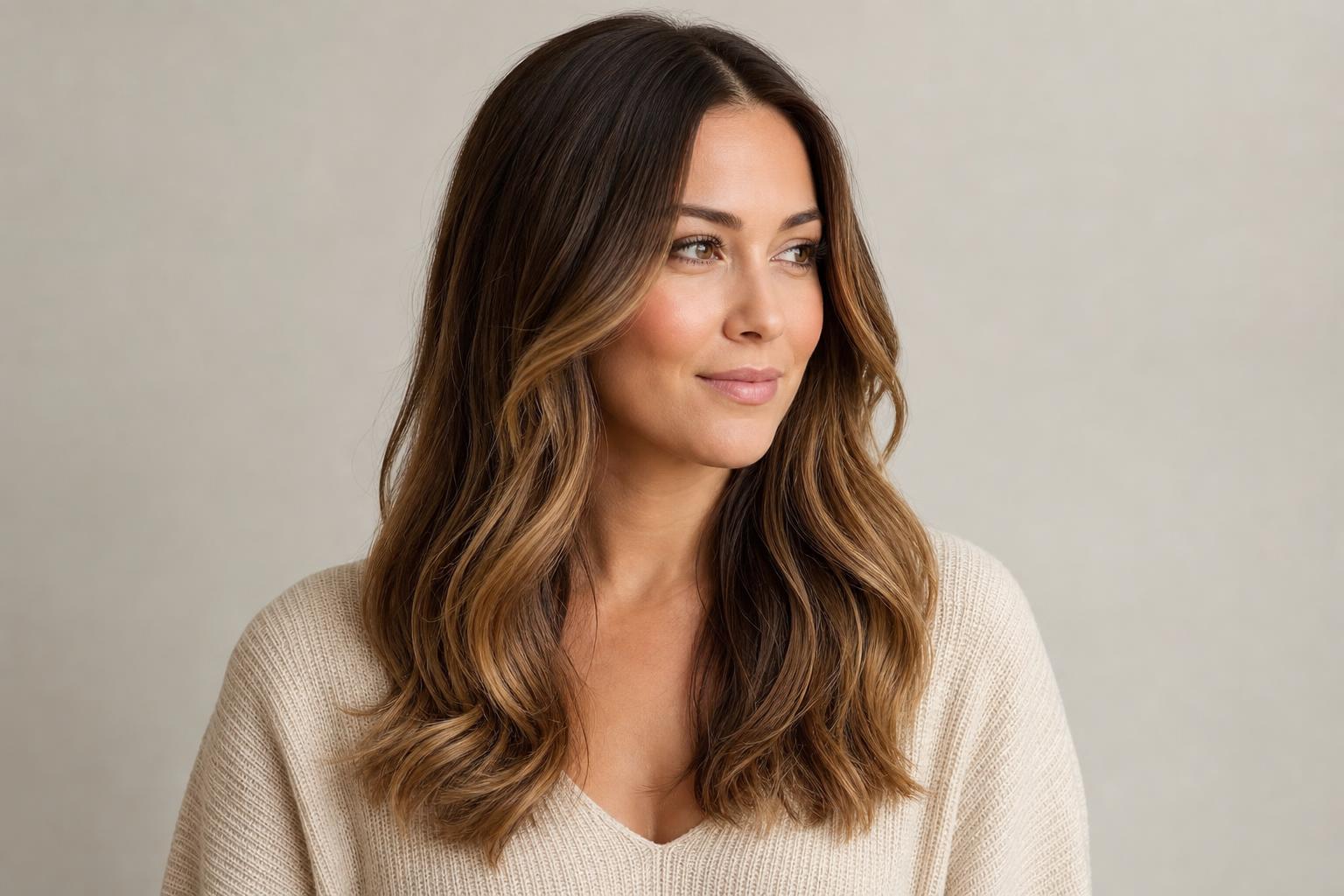 Color Melting Hair Blending Three Seamless Tones from Root to End