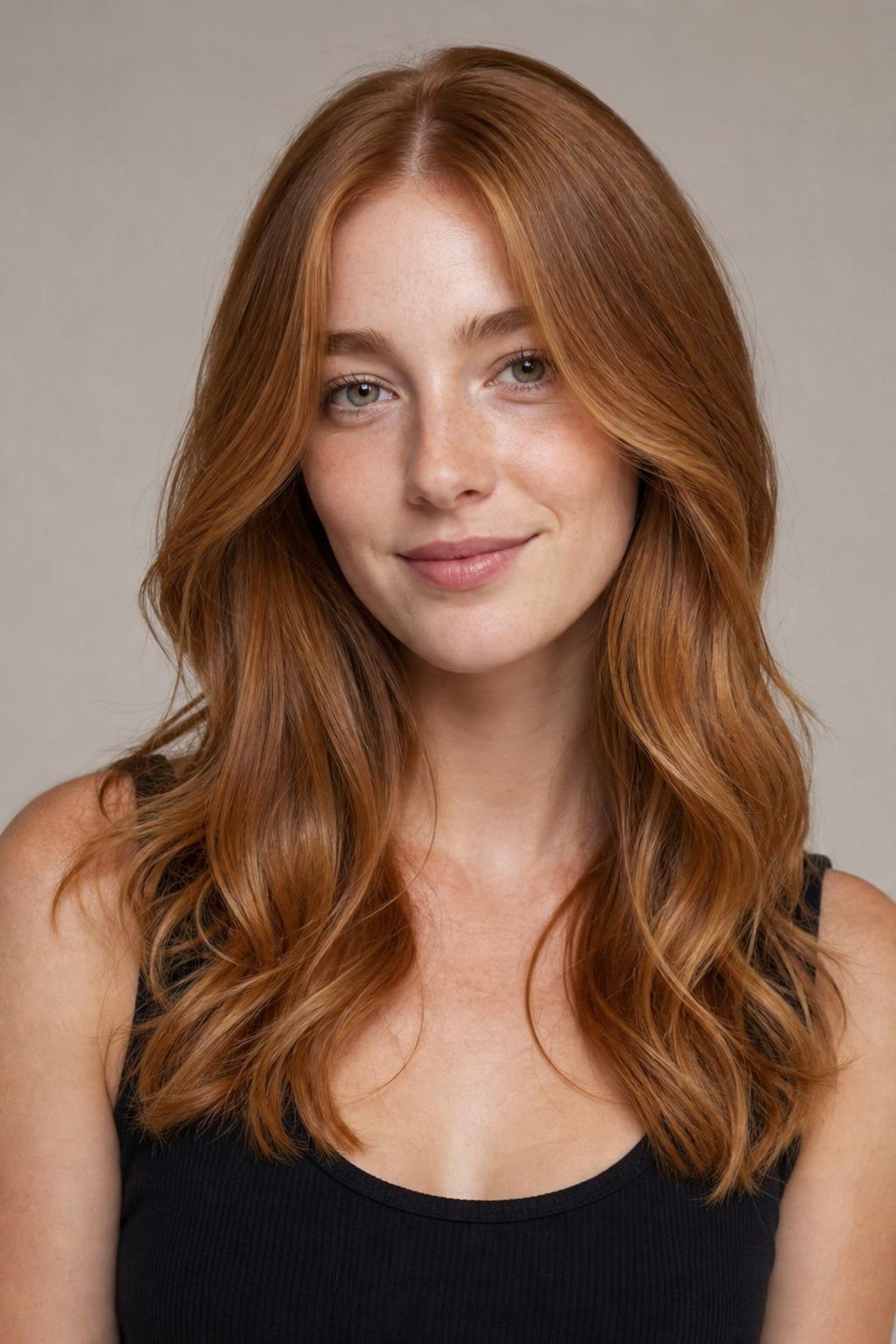 Ginger-Forward Cowboy Copper in Loose Sunlit Waves