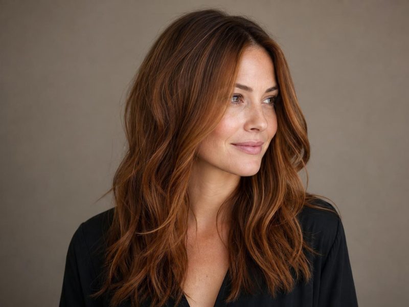 Cowboy Copper Hair with a Warm Earthy Muted Tone and Lived-In Roots