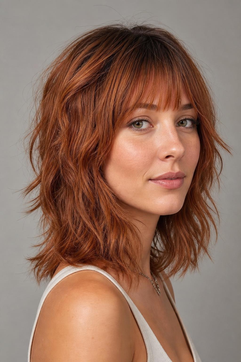 Cowboy Copper Shag with Rooted Dimension and Textured Layers