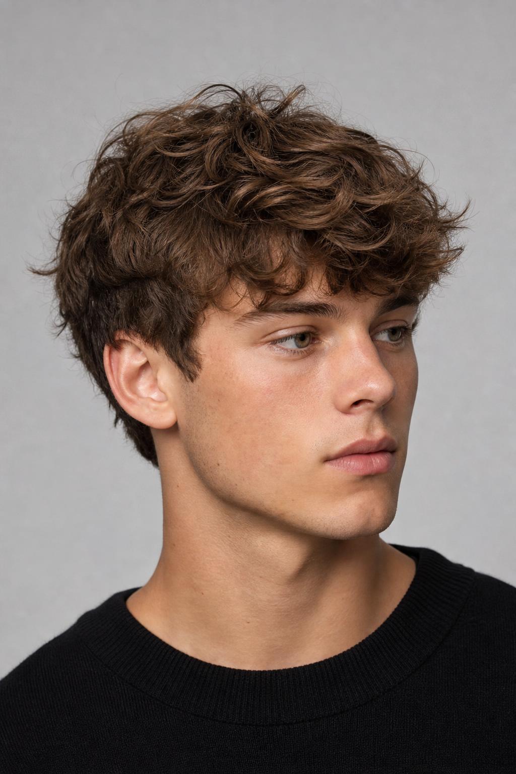 Messy Fluffy Crop with Tousled Bedhead Texture on a Boy