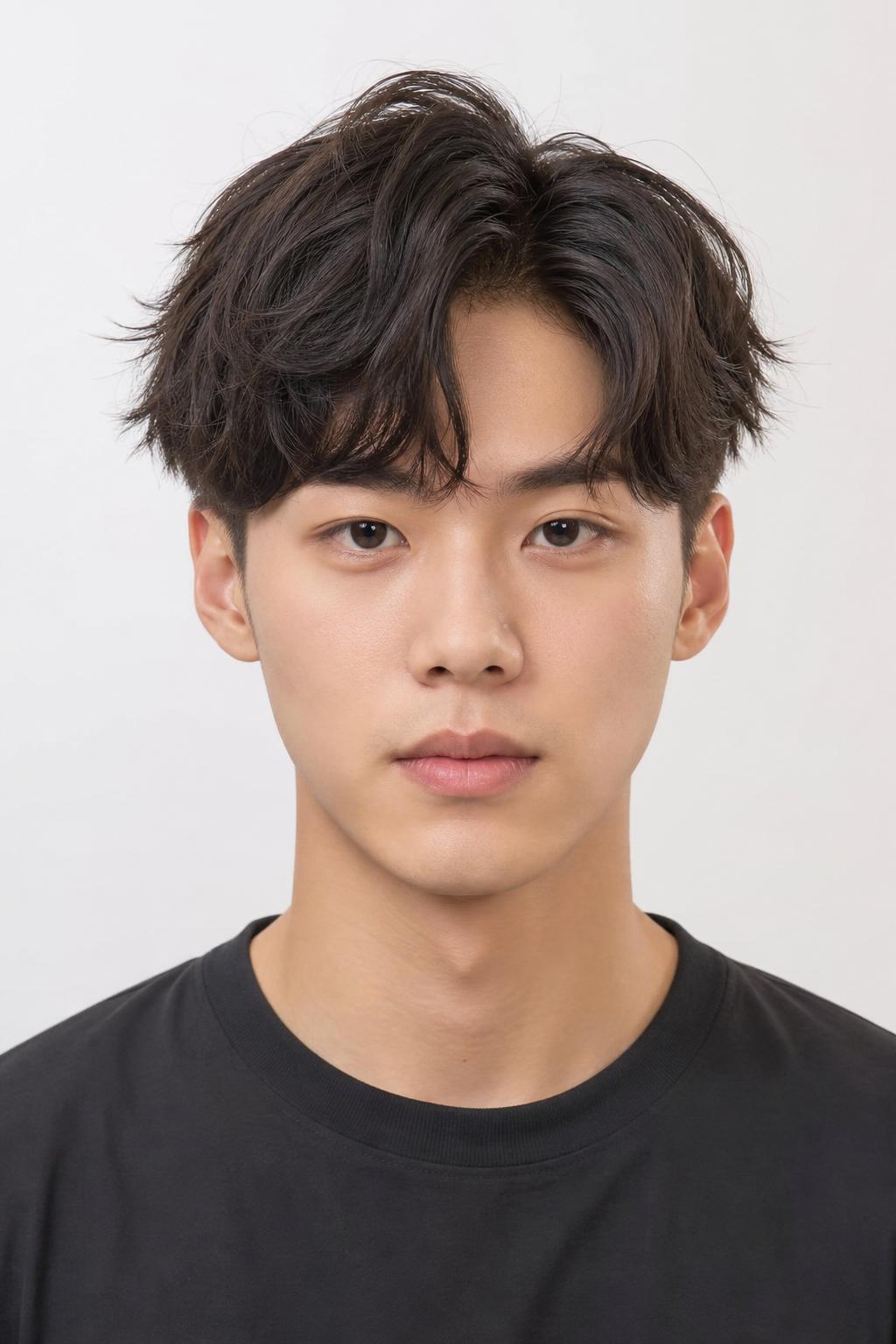 Fluffy Two-Block Cut with a Voluminous Top on a Young Man