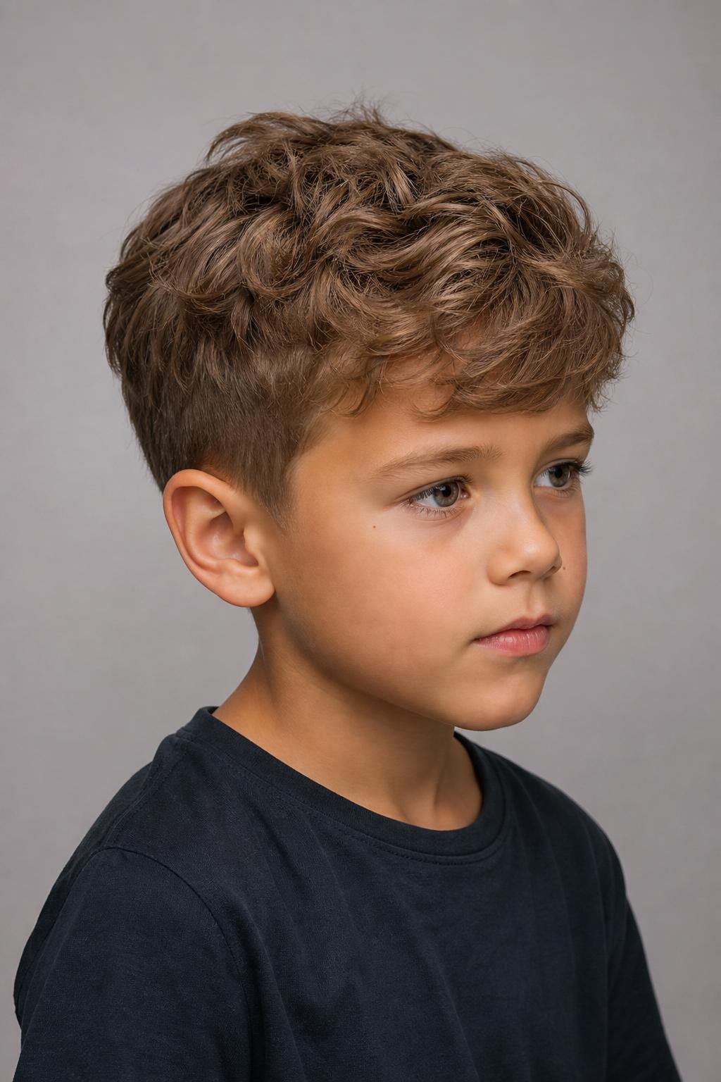 Low-Maintenance Fluffy Crop on a Young Boy