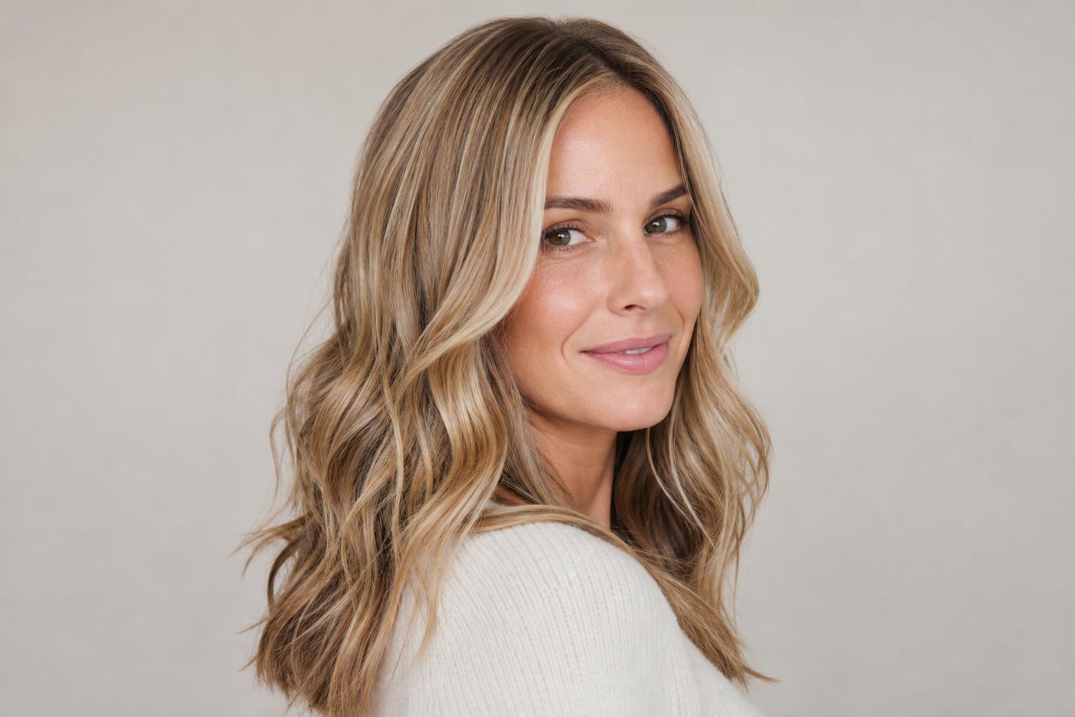 Caramel Lowlights Adding Depth and Richness to Washed-Out Blonde Hair