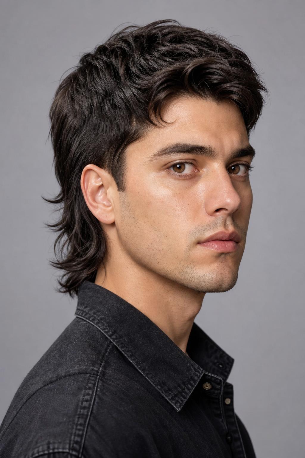 Clean Modern Mullet with a Groomed Finish