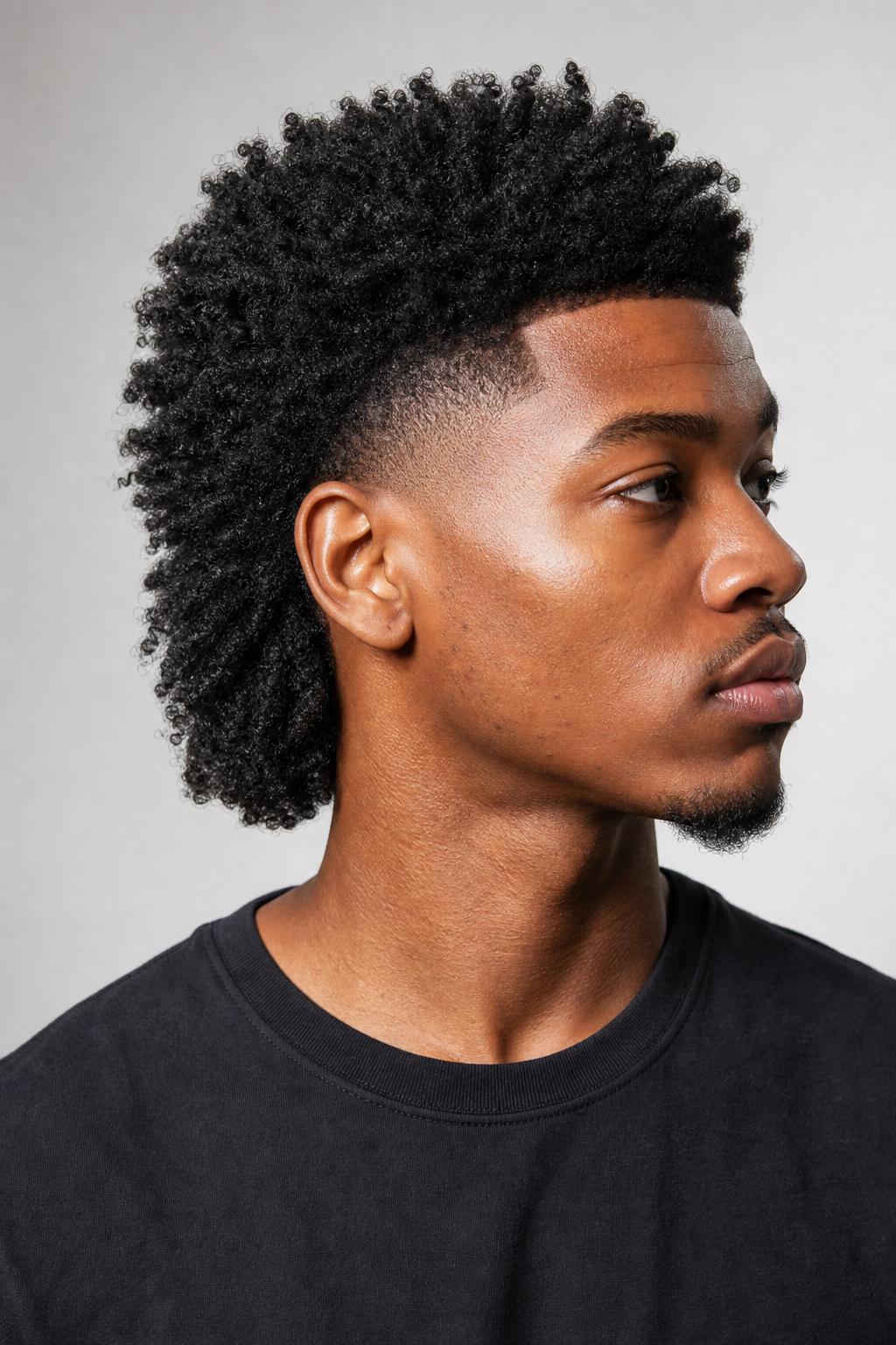 Coily Modern Mullet with a Textured Back