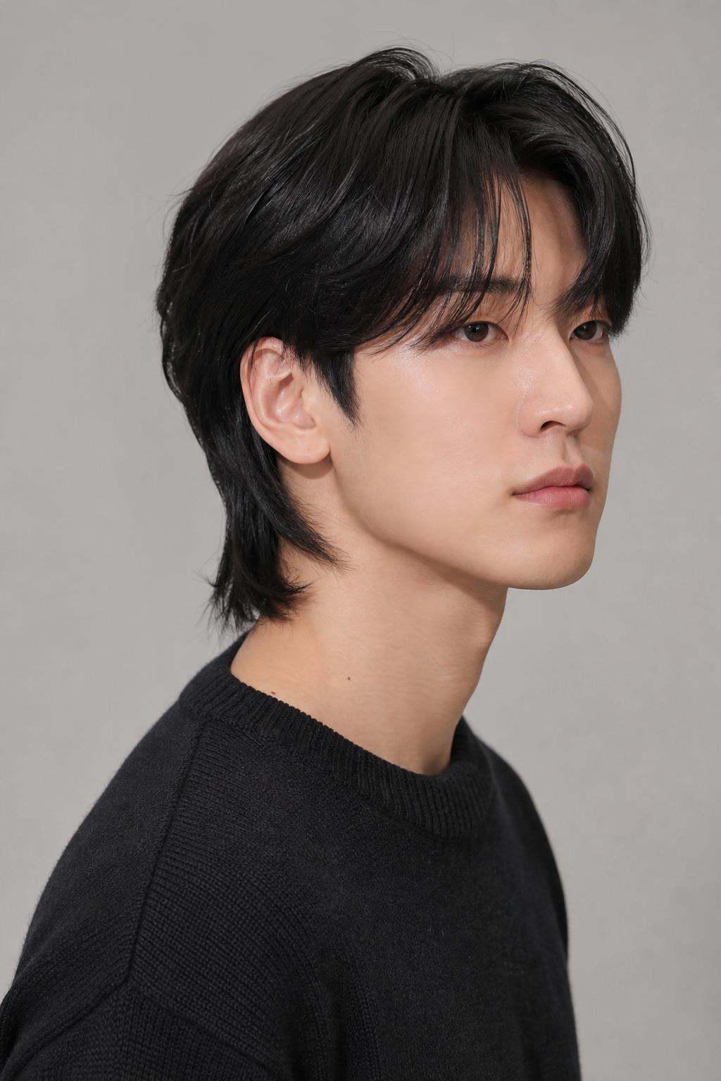 Korean Modern Mullet with Soft Draped Layers