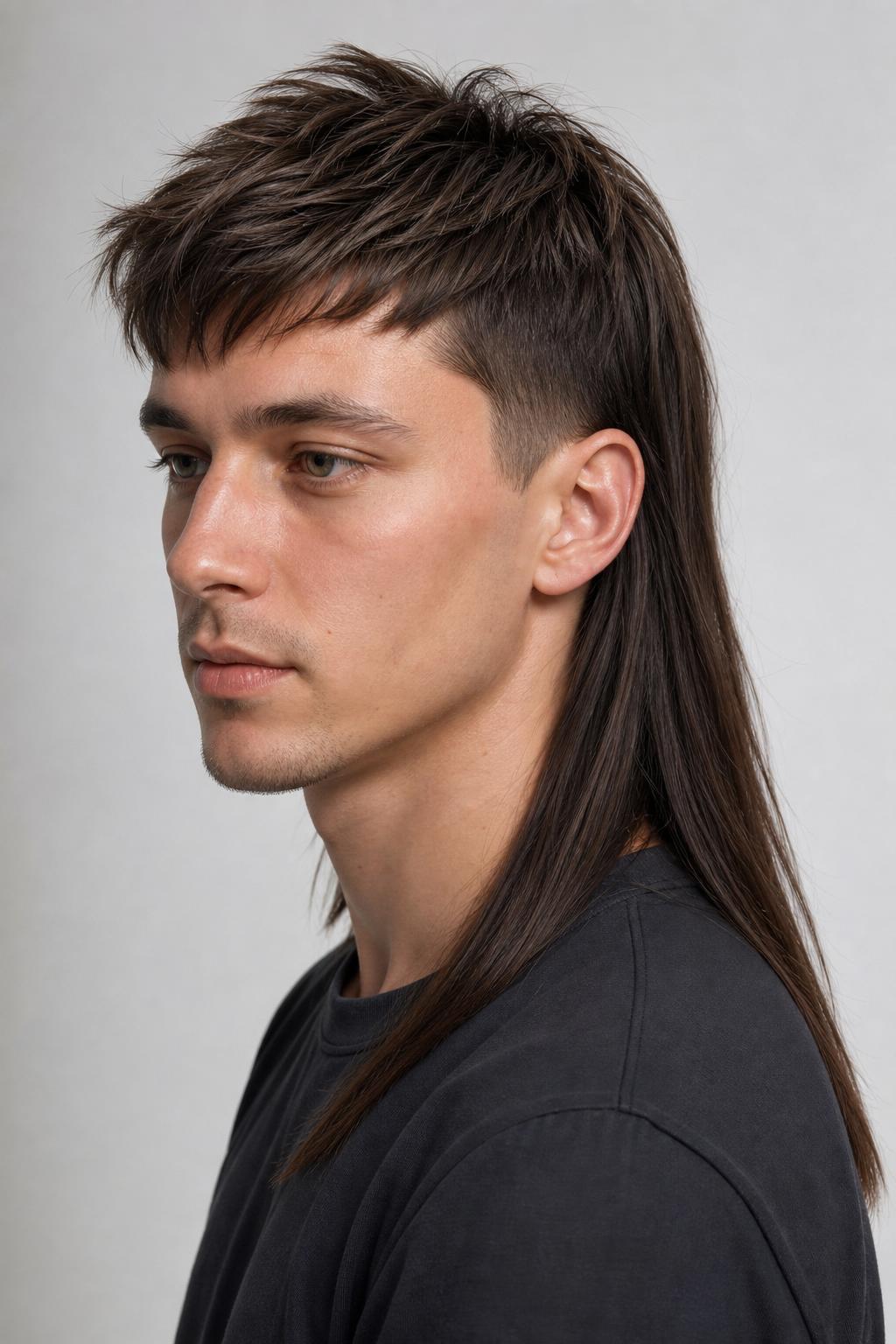 Long Back Modern Mullet with Dramatic Length