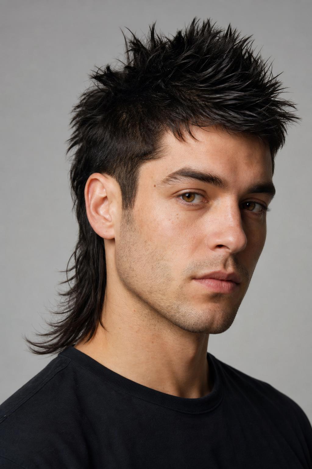 Spiky Modern Mullet with a Bold Spiked Top
