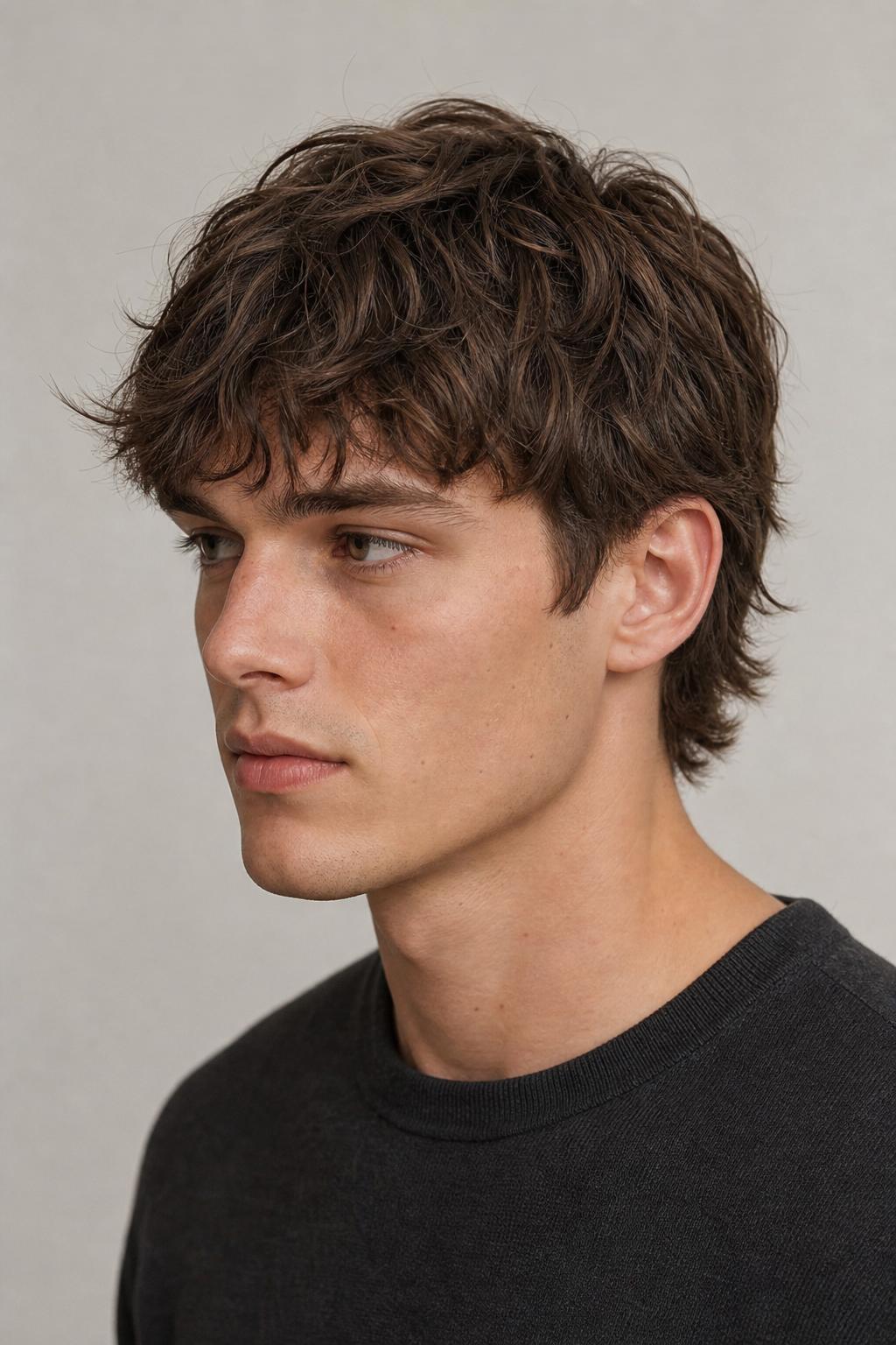 Textured Modern Mullet with a Piece-y Top and Moderate Back