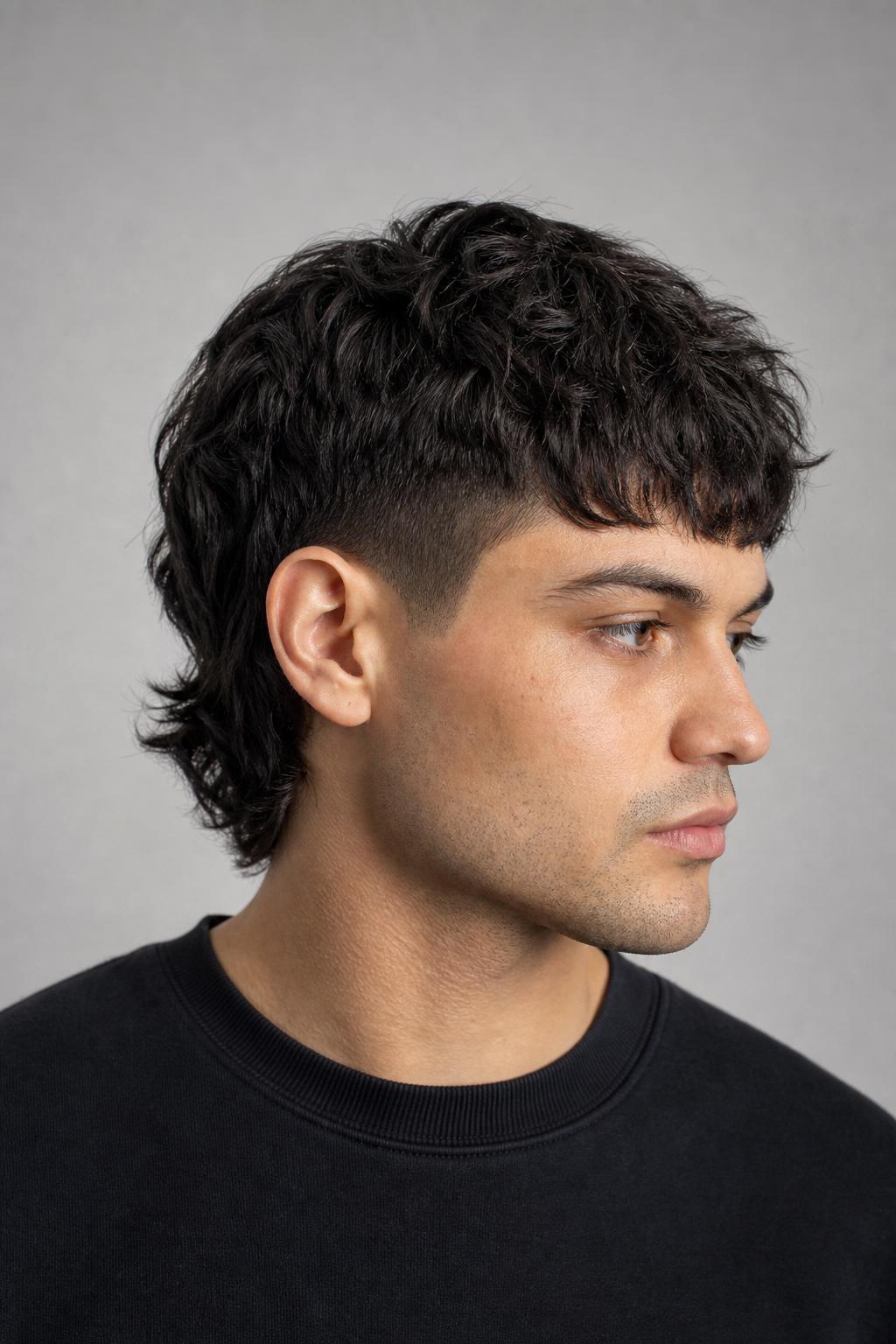 Textured Crop Mullet with a Compact Front