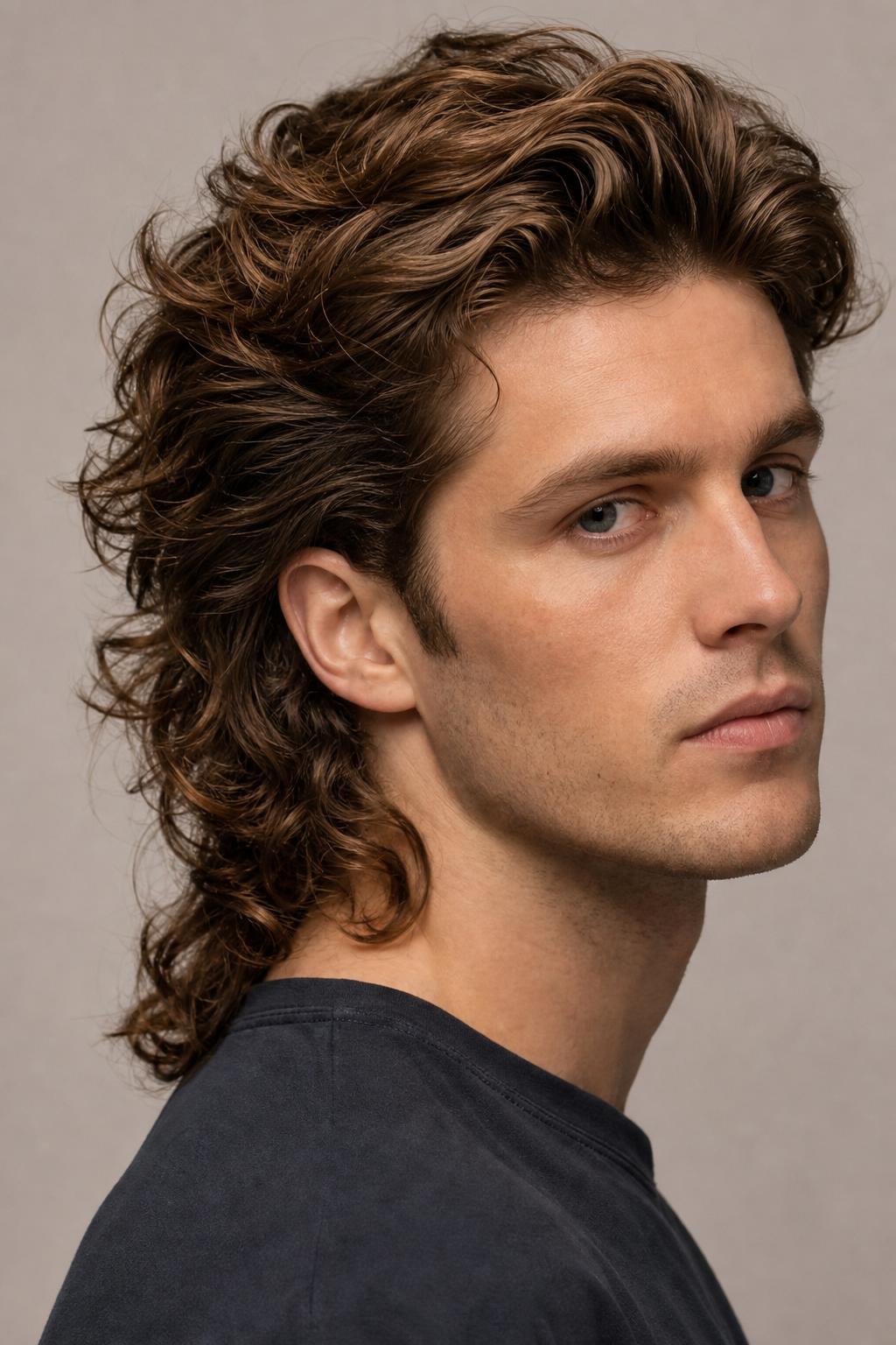 Wavy Mullet with a Longer Flowing Top