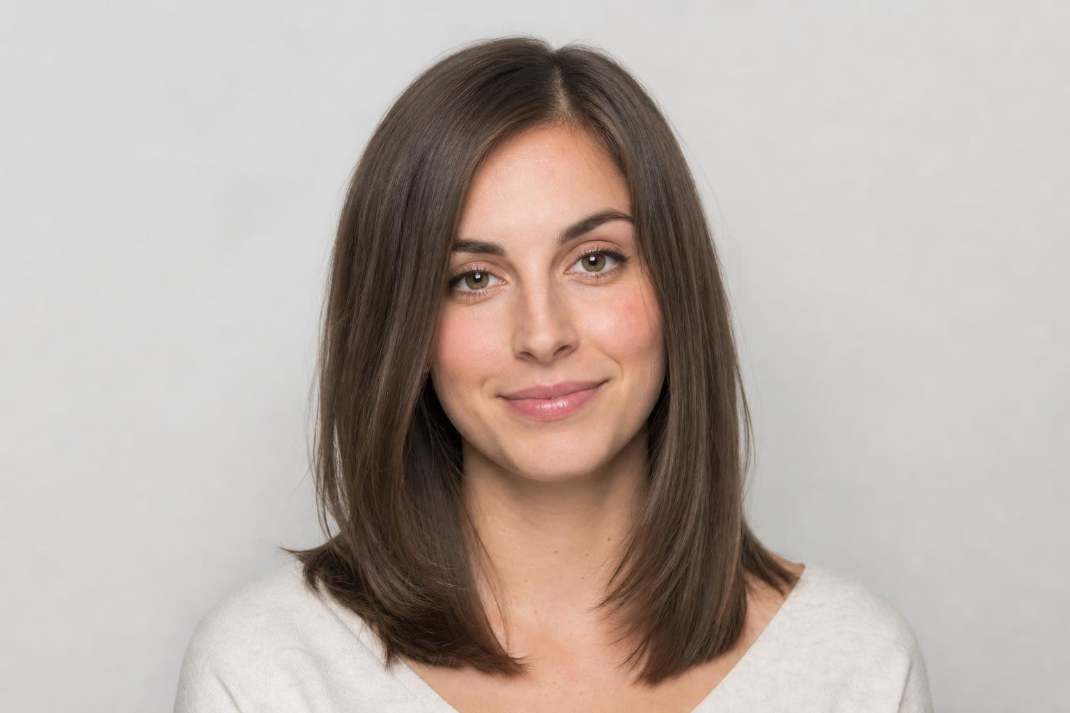 Ash-Toned Medium Brown Hair with a Cool, Neutral Finish and No Warm Cast