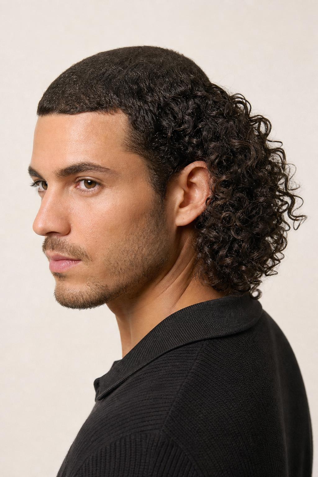 Curly Skullet with a Voluminous Curly Back