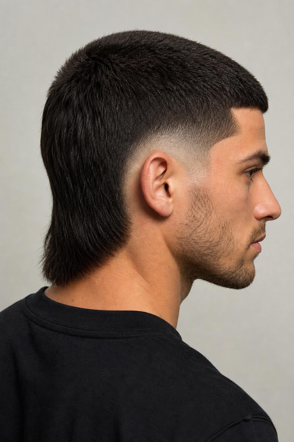 Drop Fade Skullet Curved Behind the Ear