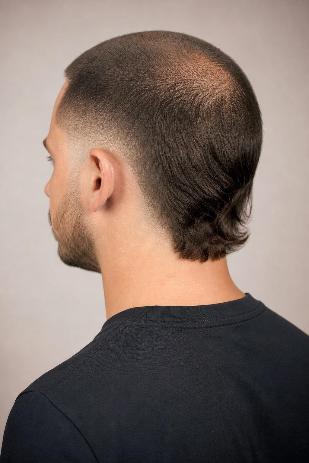 Skullet with a Tapered Faded Neckline
